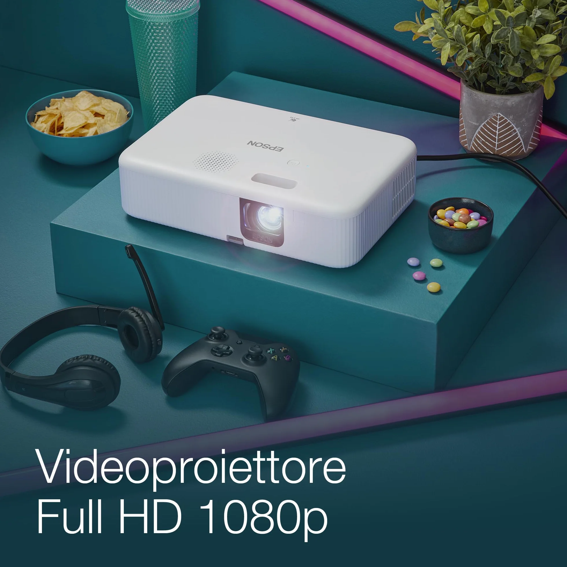 Epson CO-FH02 Videoproiettore Smart TV Full HD 1080p Android TV 3LCD 3000 lumen Bianco
