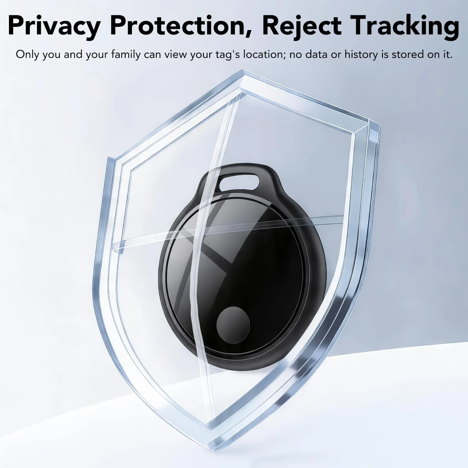 Air Tracker Tag 4 pezzi Nero GPS Tracker Bluetooth Compatibile con Apple Dov'è Localizzatore Chiavi