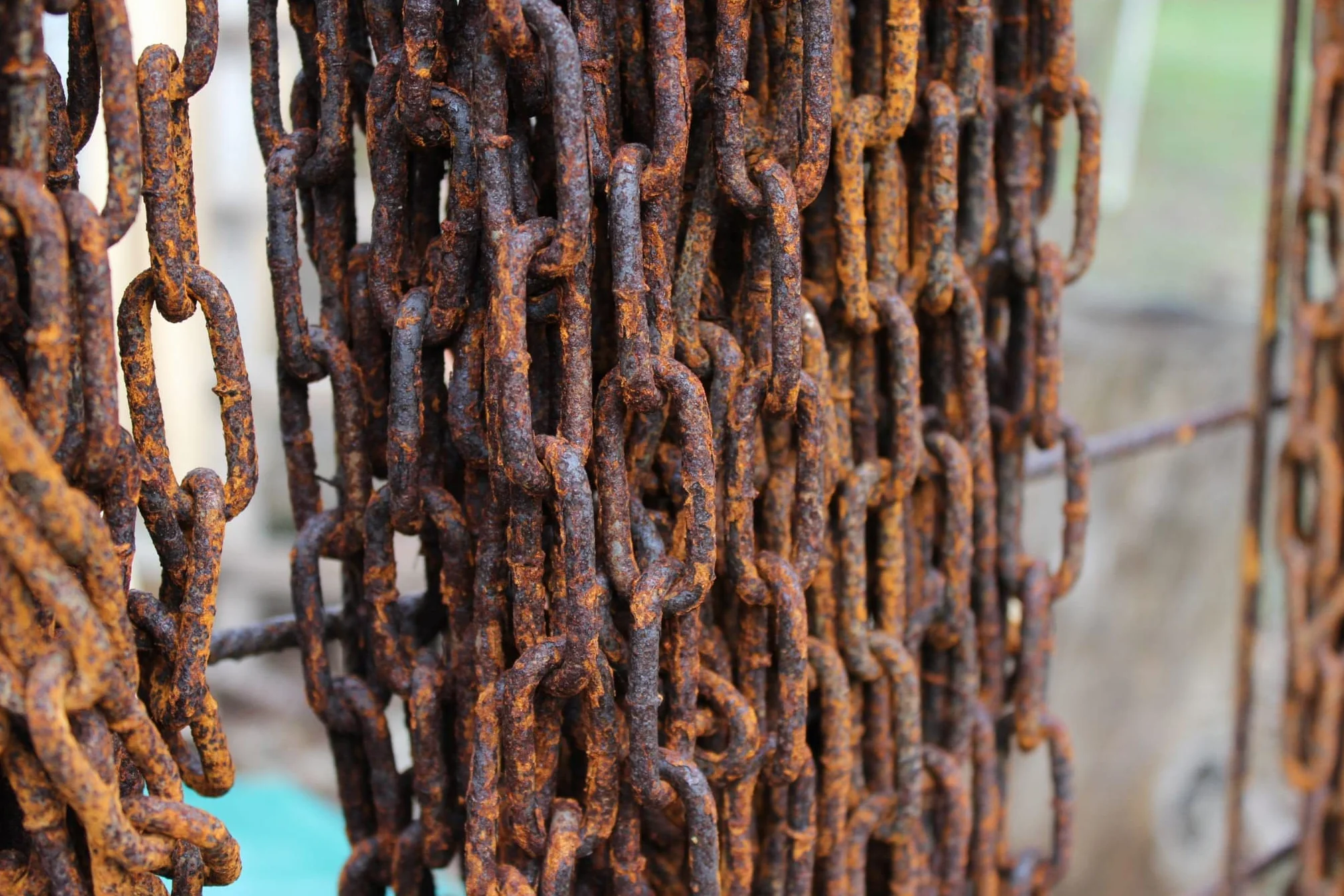 vitaliano catena di acciaio arrugginito al metro, 2 metri, spessore 5 mm, catena di ferro in stile antico, retrò, vintage, come catena di scarico della pioggia, catena ad anello, catena per