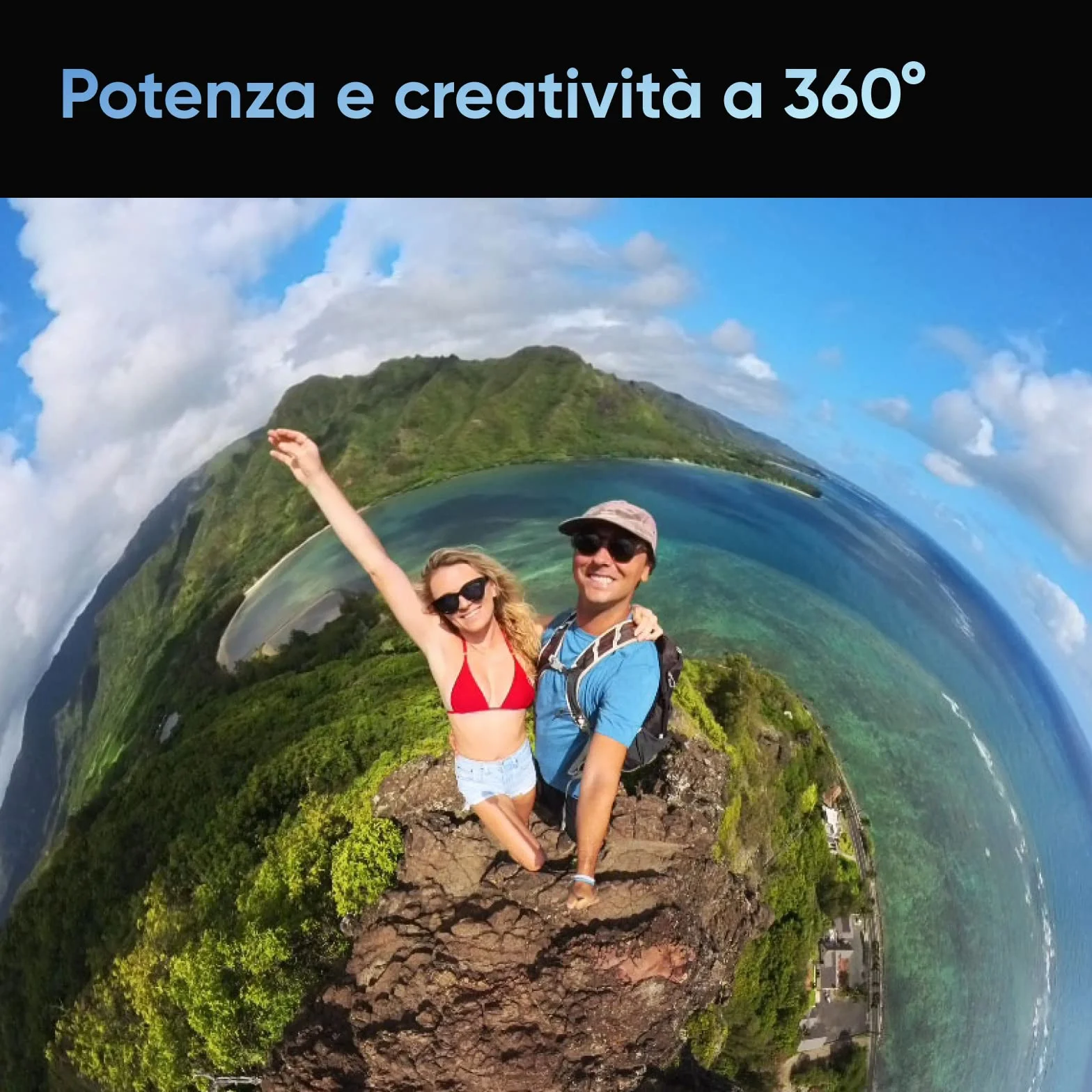 Insta360 X3 Action Cam 360° Impermeabile 5.7K 72 MP Touchscreen 2,29" Stabilizzazione IA