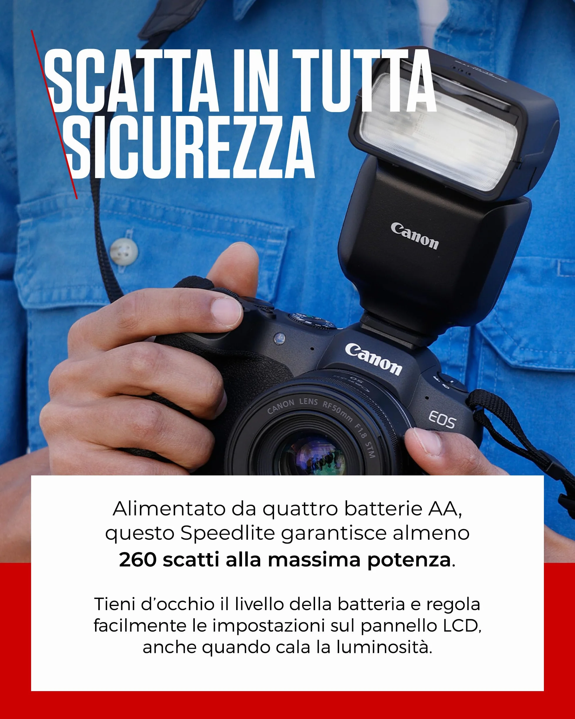 Canon Speedlite EL-10 Flash con E-TTL II, gamma 1/1-1/1024, attacco multifunzione, leggero