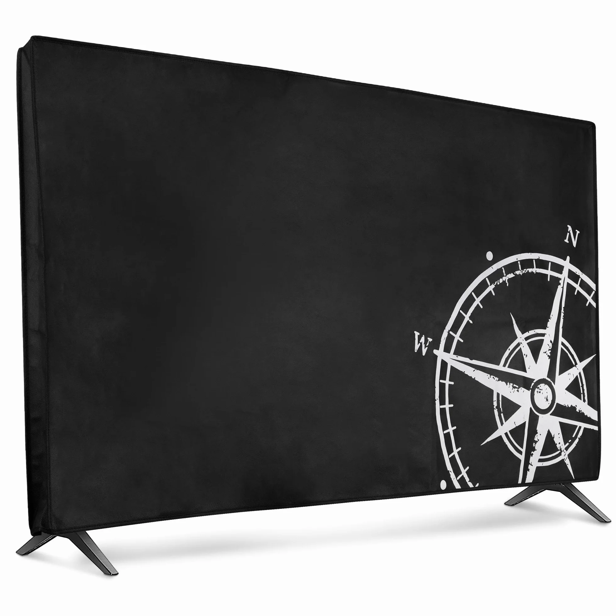 kwmobile Protezione TV 43" Cover Anti-Polvere PC TV Interno Bianco/Nero