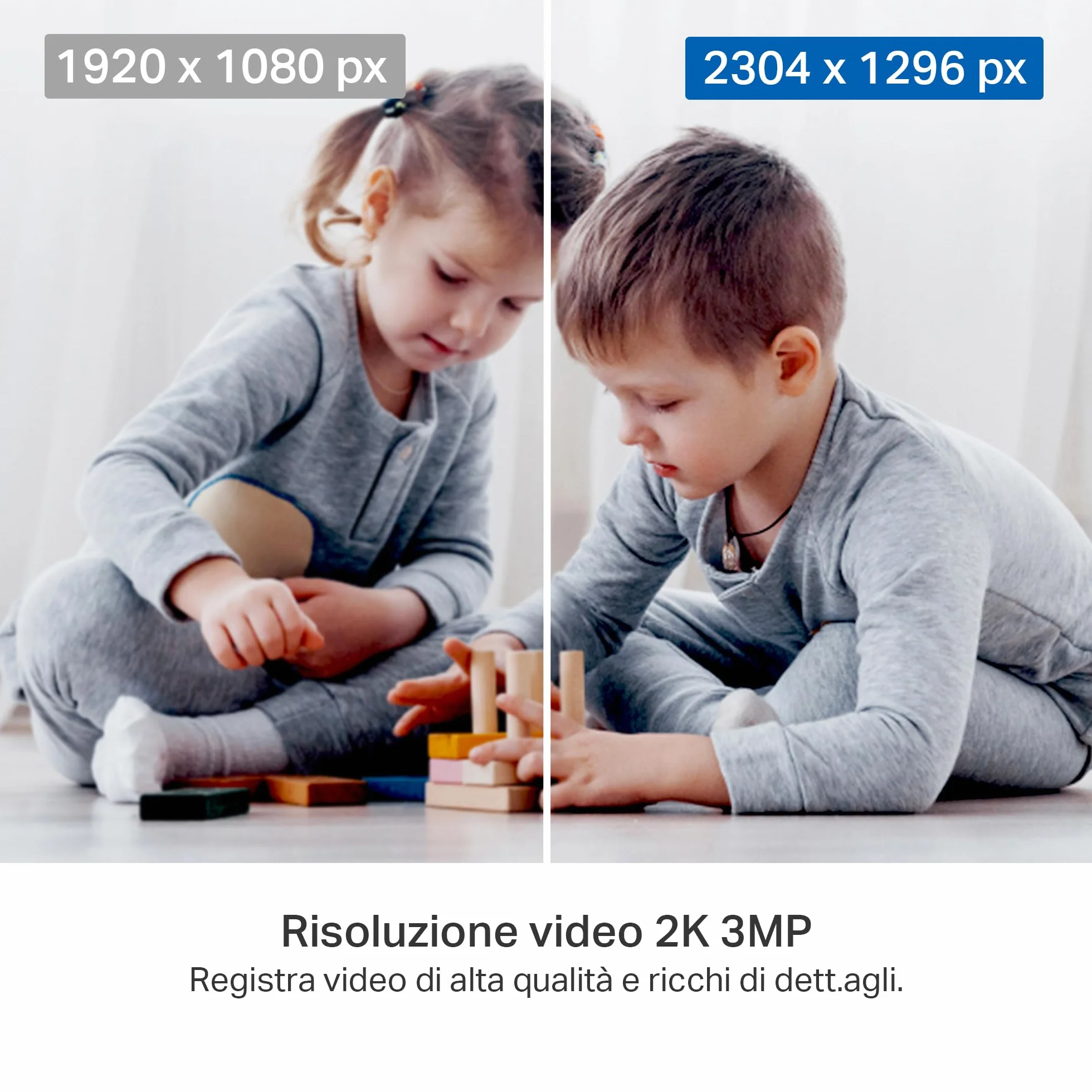 Tapo C211 Telecamera Wi-Fi Interno 2K 3MP Videocamera Sorveglianza Visione Notturna Alexa Google Assistant