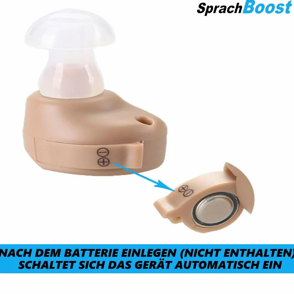 SprachBoost Mini amplificatore per apparecchi acustici invisibile a batteria