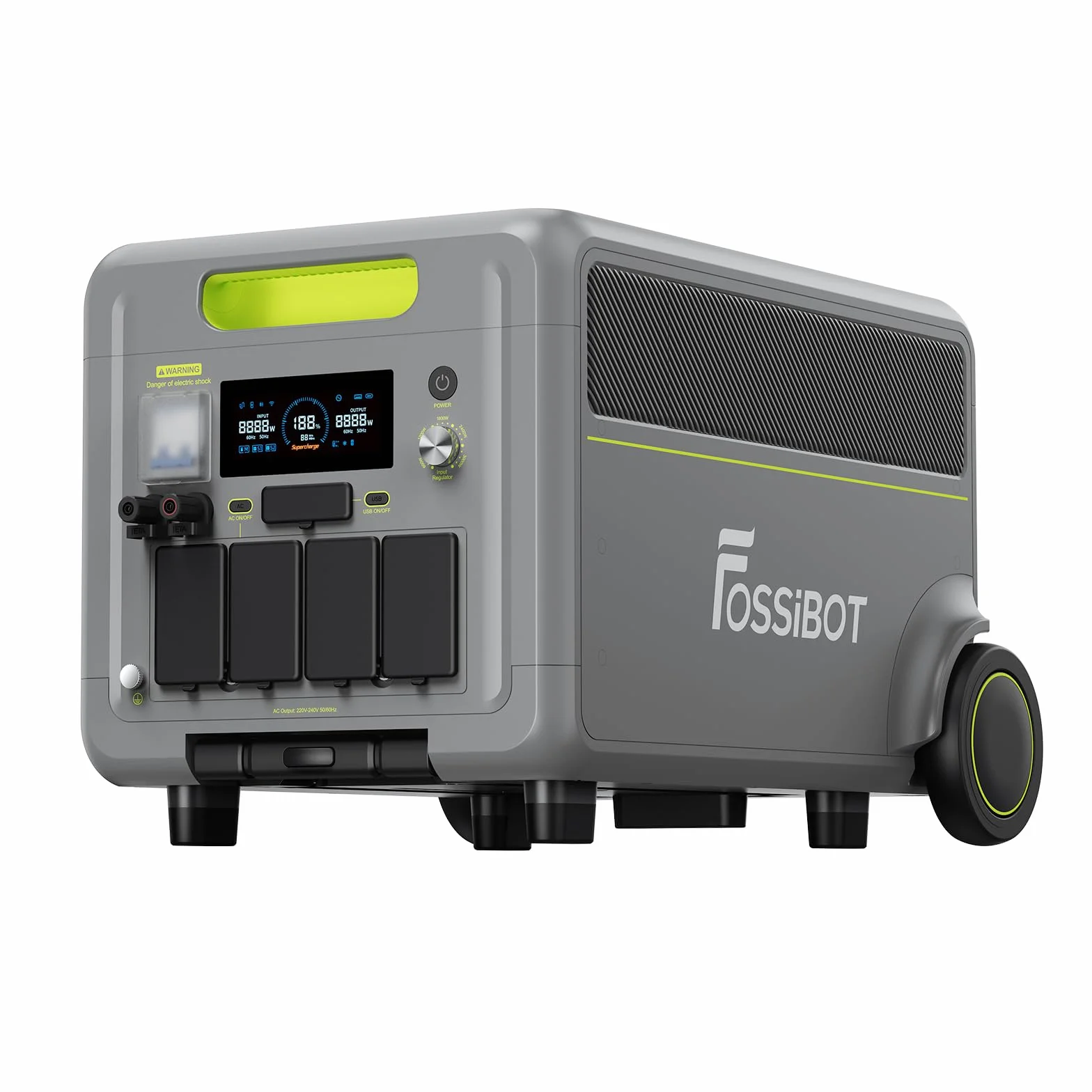 FOSSiBOT F7200 Power station LiFePO4 5222Wh Centrale elettrica portatile, CA 7200W Generatore Solare, UPS Power station Campeggio/Camper/Corrente di emergenza, 5 anni di garanzia