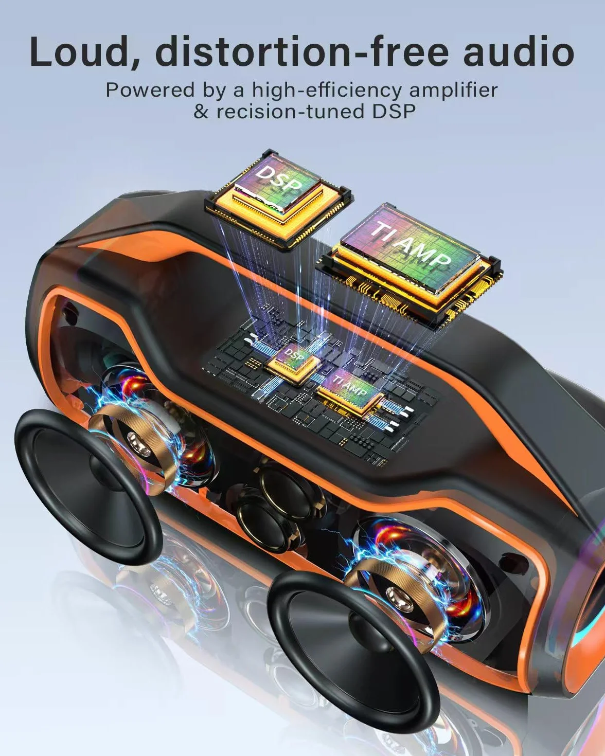 Cassa Bluetooth Portatile 200W MAX Altoparlante Wireless 2 Woofer 2 Tweeter IP65 Impermeabile DSP TWS USB TF AUX