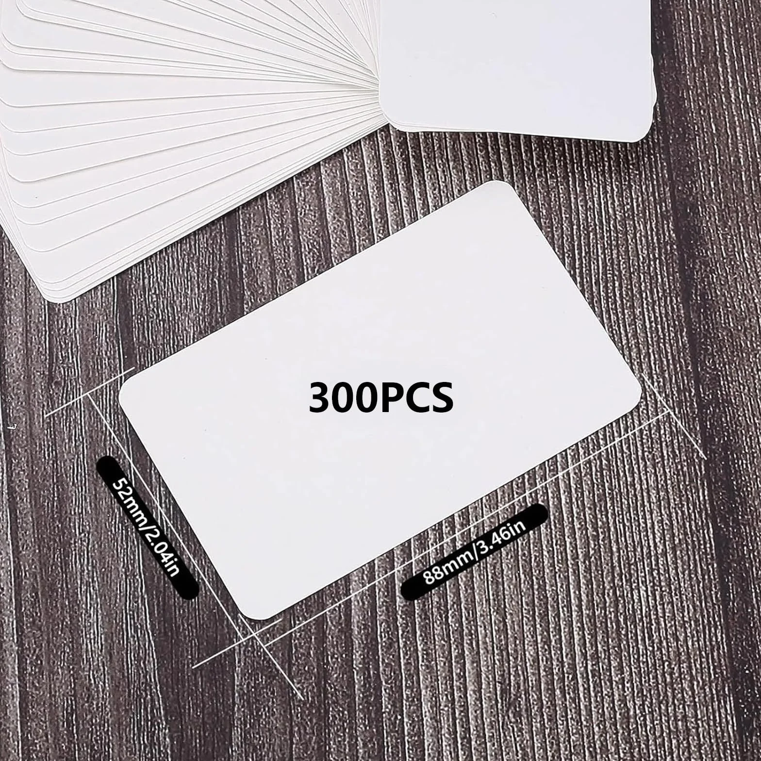 Biglietti da Visita Personalizzati 300 Pz Bianco Carte Kraft 8,8 x 5,4 cm