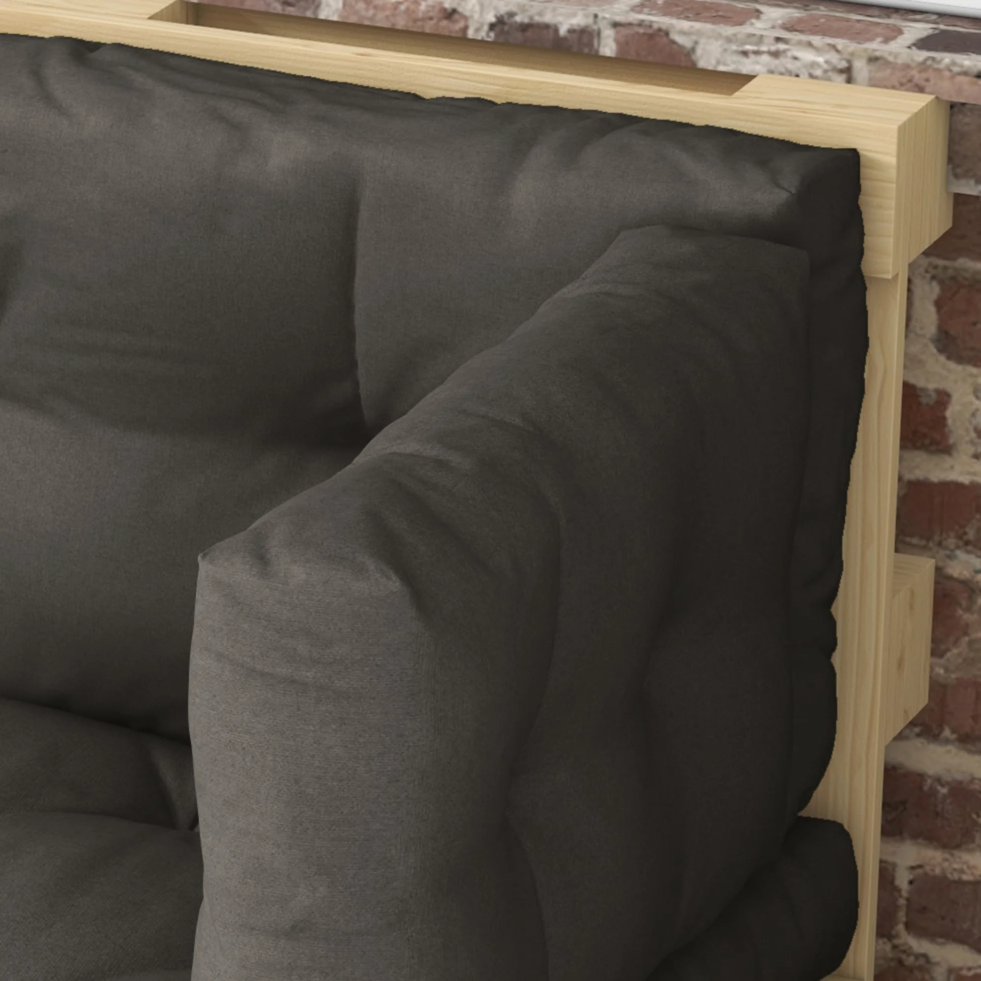 Outsunny Cuscini per Pallet da Giardino 3 Pezzi, Imbottitura Spessa, Poliestere, Grigio Carbone