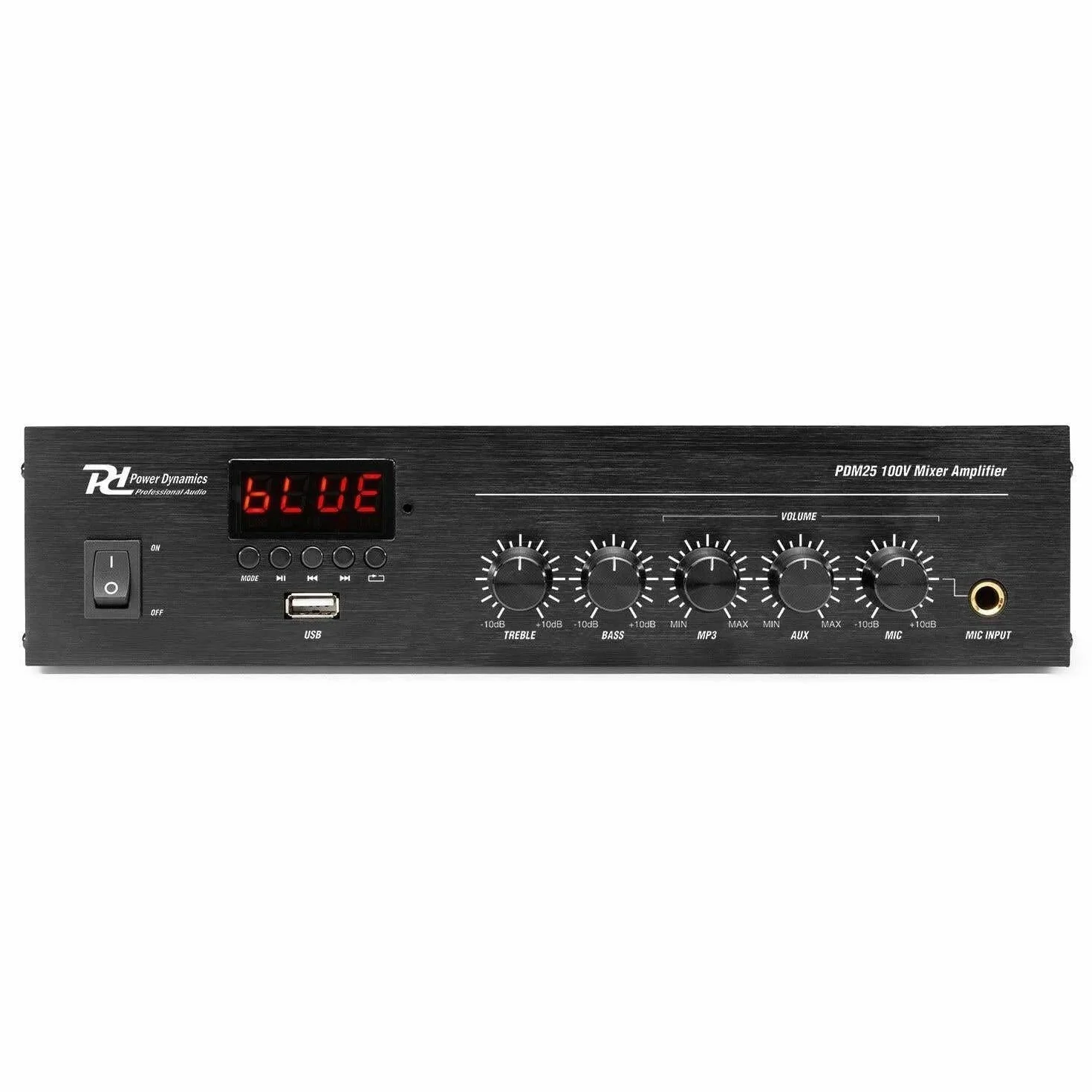 AMPLIFICATORE 100V IBRIDO 4-16 OHM BLUETOOTH RADIO USB FILODIFFUSIONE