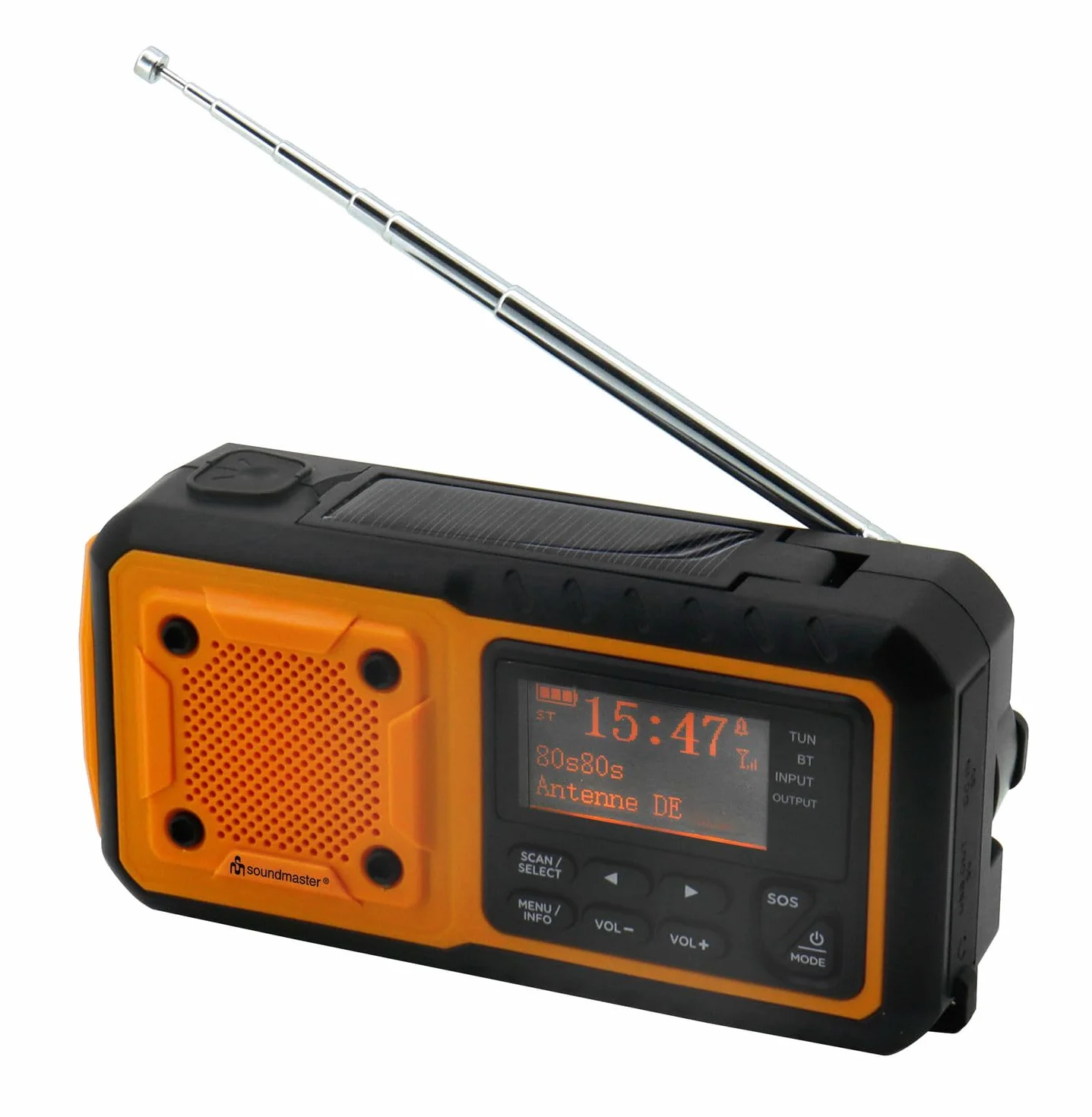 Soundmaster DAB112OR radio esterno DAB+ FM Bluetooth ricarica USB