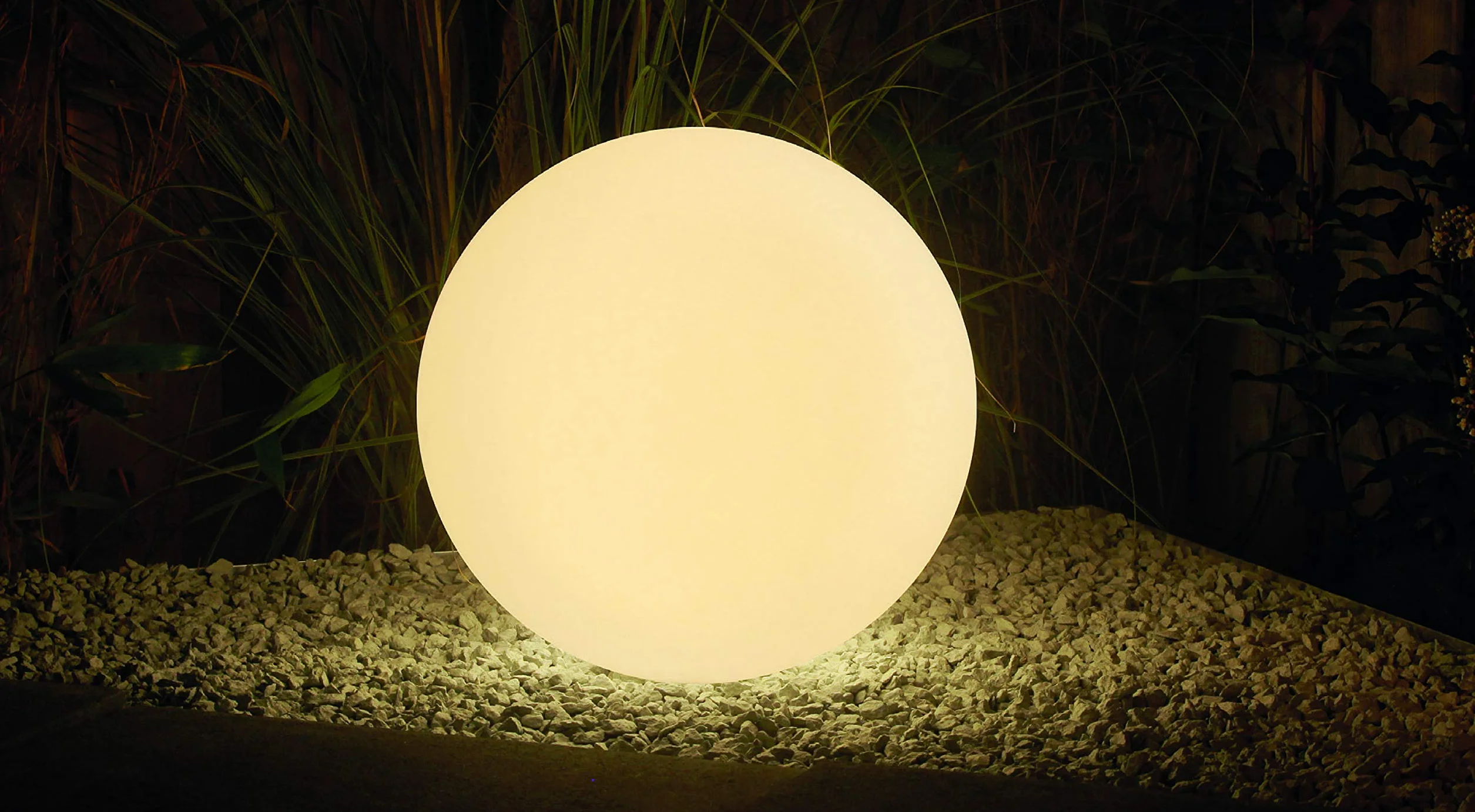 Velamp Sfera Luminosa LED Ø 25cm. A Ricarica Solare, IP66. con Telecomando: Scelta tra Bianco e 7 Colori. Wireless. per Giardino, terrazzo, Piscina