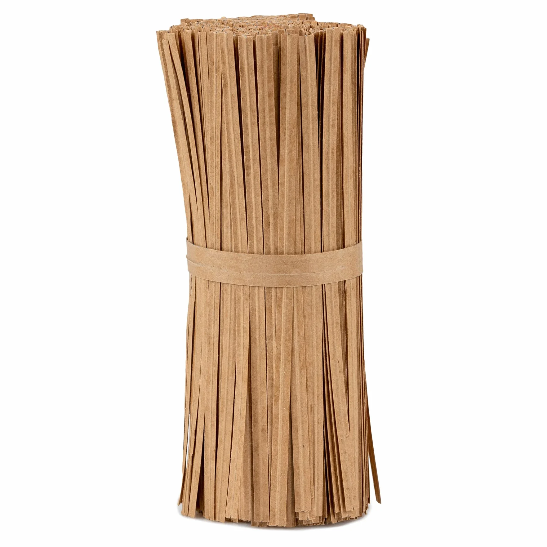 La cordeline 1000 Fascette Twisted Carta Kraft+Filo Metallico 15cm per Borse, bustine, fermacavo, Naturale