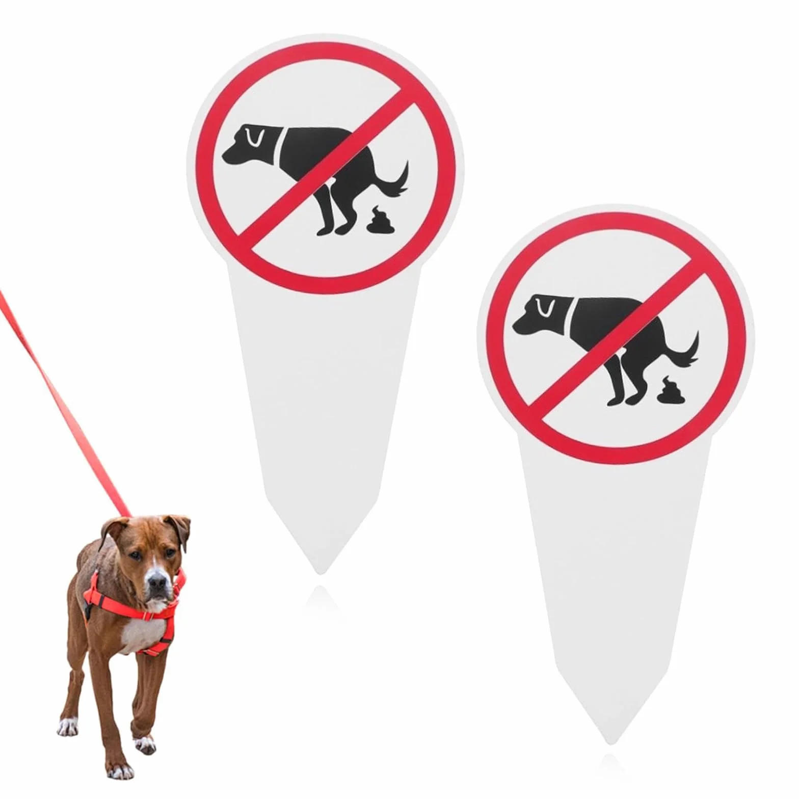 2 Pcs pipi cane Cartello per Cani No PIPÌ NO POPÒ 15x15 cm Cartello Feci Cane PVC Adesivo Divieto No Cacca e Pipì per Cani Cartello in PVC per esterno - interno