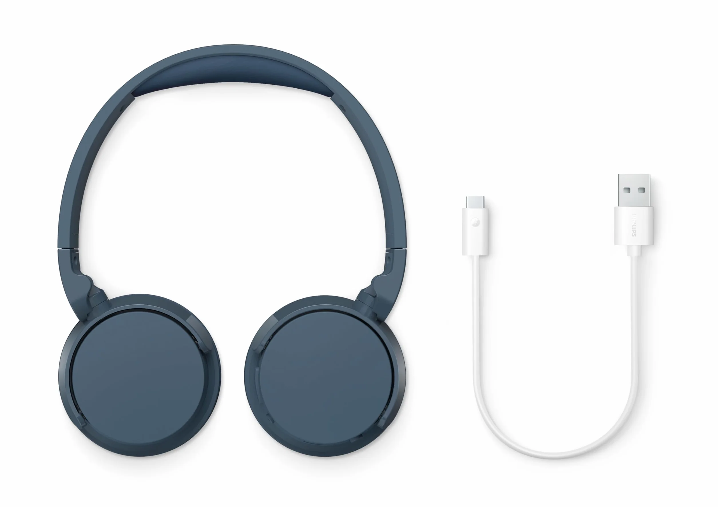 Philips TAH4209BL Cuffie On-Ear Wireless Bluetooth Leggere Isolamento Acustico Passivo 55 Ore Riproduzione Suono Naturale Chiamate Chiare Bassi Dinamici 2 Ore Carica USB-C Blu