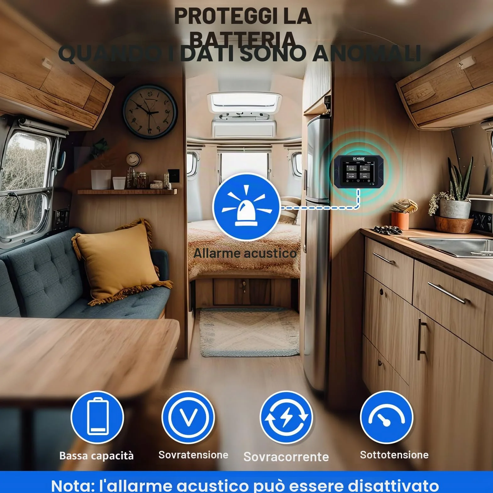 DCHOUSE Monitor di Scarica di Carica 0-90V 300A Tester Capacità Batteria Tensione Corrente Li-ion LiFePO4 AGM Gel