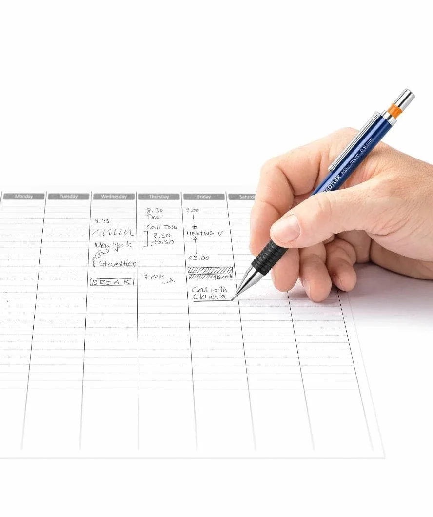 Staedtler Mars Micro Portamine 0.5 Matita Meccanica con Gommino Antiscivolo per Disegno Scrittura