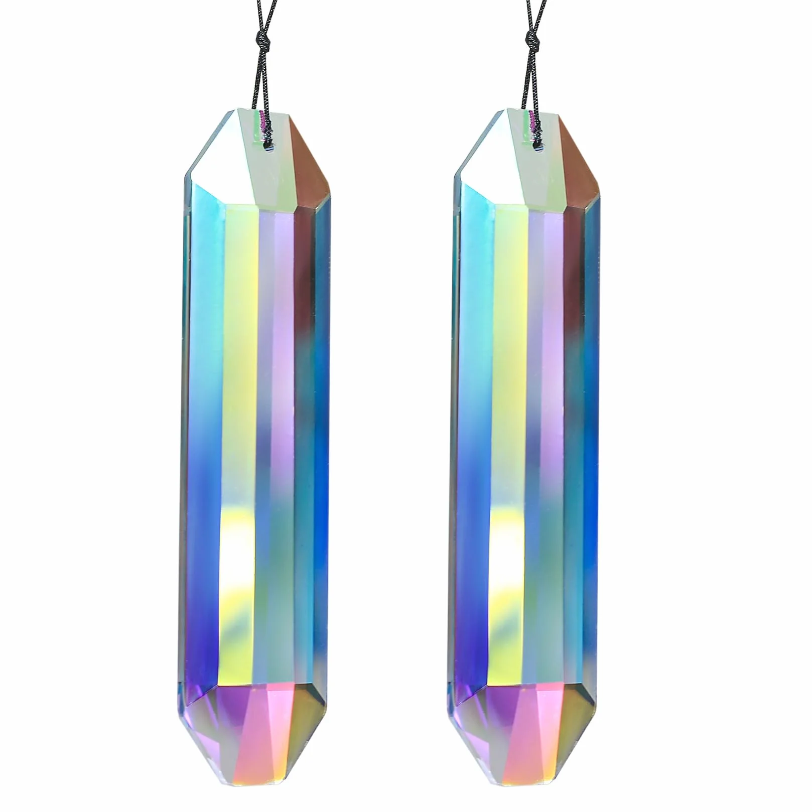 Acchiappasole Cristallo da Esterno, Acchiappa Sole Cristallo Acchiappasole da Finestra, Suncatcher Pendente Ciondolo con Prismi Esagonali per Decorazioni Casa Giardino Finestra Outdoor Appendere