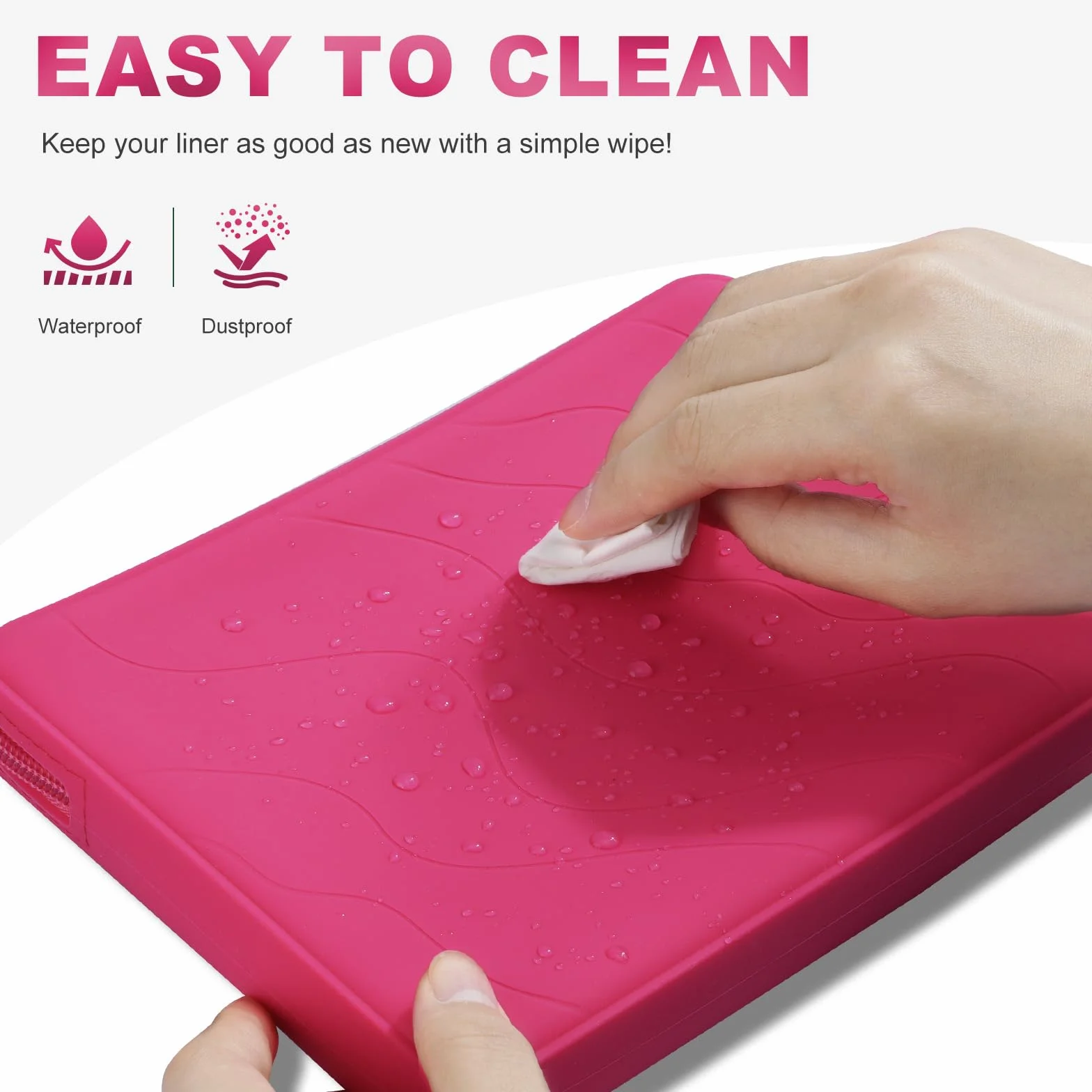 Custodia Protettiva in Silicone per 7" All-New Kindle Paperwhite e Kindle Colorsoft Signature Edition, 6" K-indle/K-indle Oasis/E-Reader, Lampone