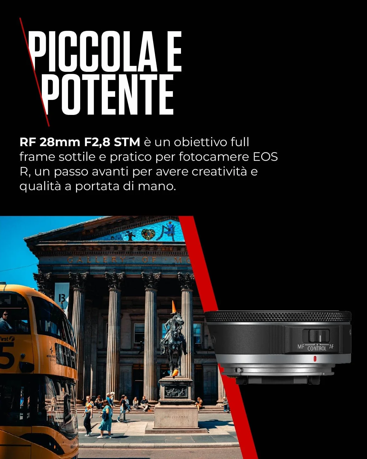 Canon Obiettivo RF 28mm F2.8 STM Pancake Full Frame Grandangolare per EOS R