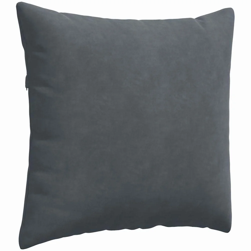 Cuscino decorativo corda 45x45 cm set 2 pezzi grigio scuro chiusura lampo imbottitura poliestere