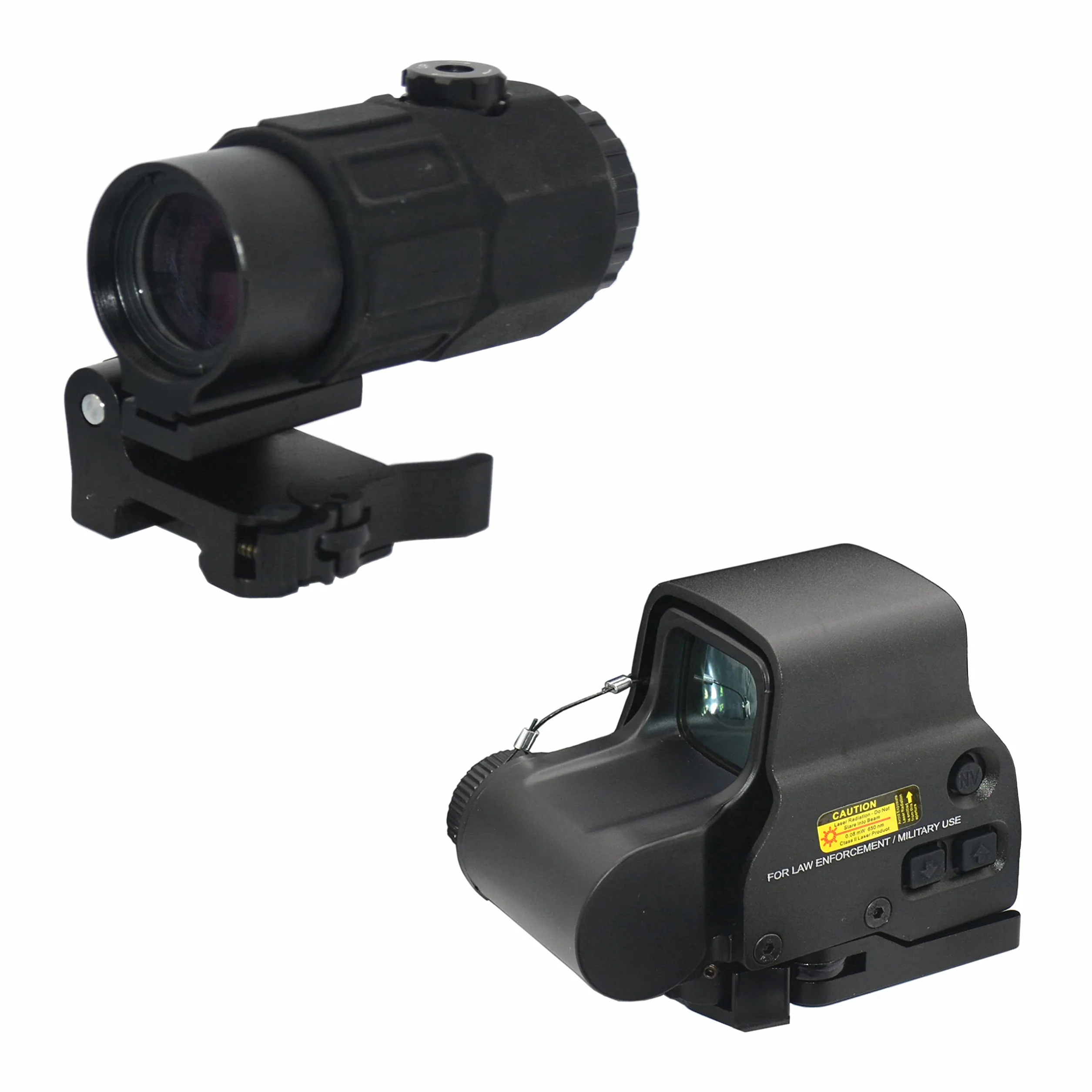 Mirino 558+G45 dot reflex e combo con lente d'ingrandimento 5X, mirino ottico olografico ibrido
