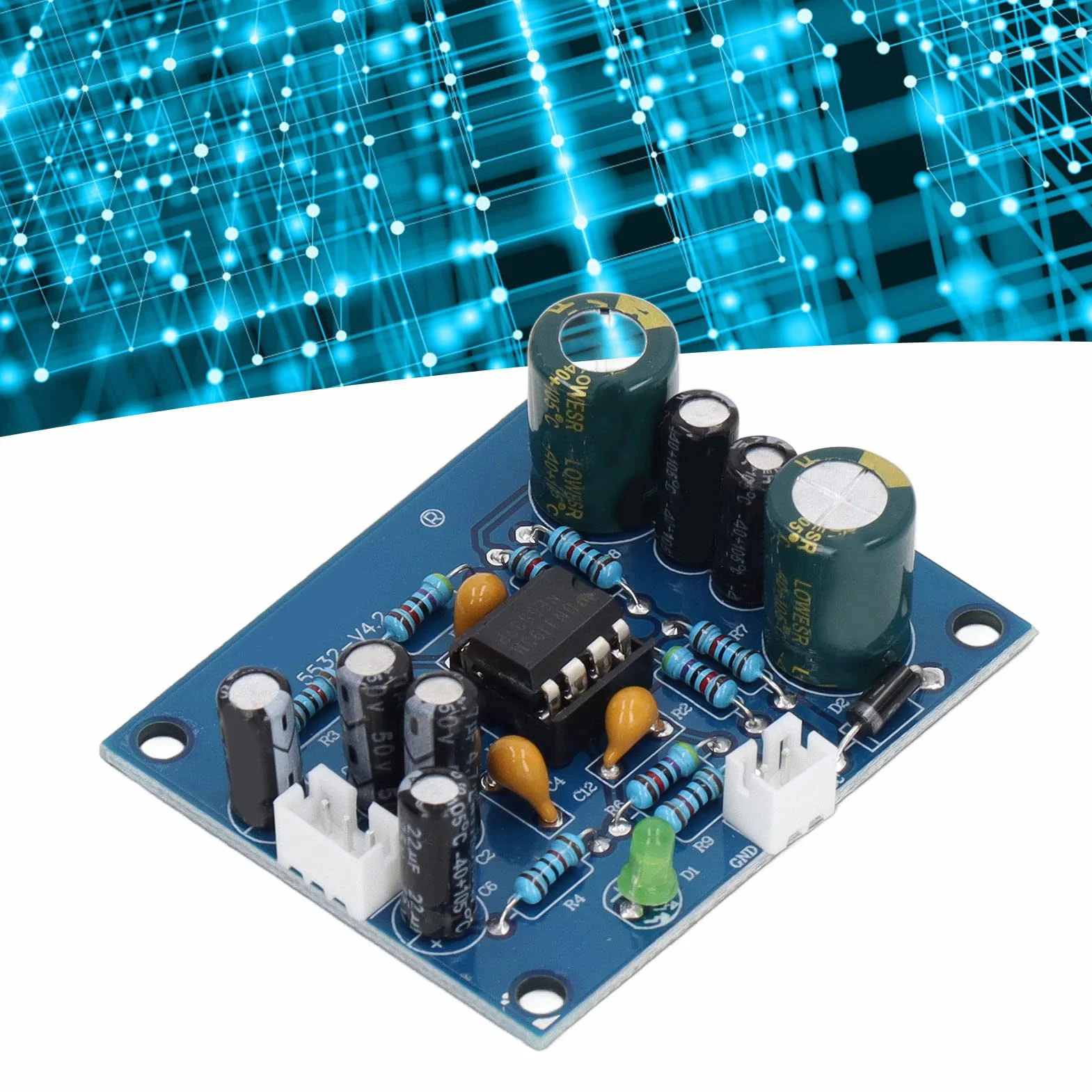 Modulo Preamplificatore NE5532 Preamp con Condensatori e Resistenze di Alta Precisione per Sistemi Hi-Fi