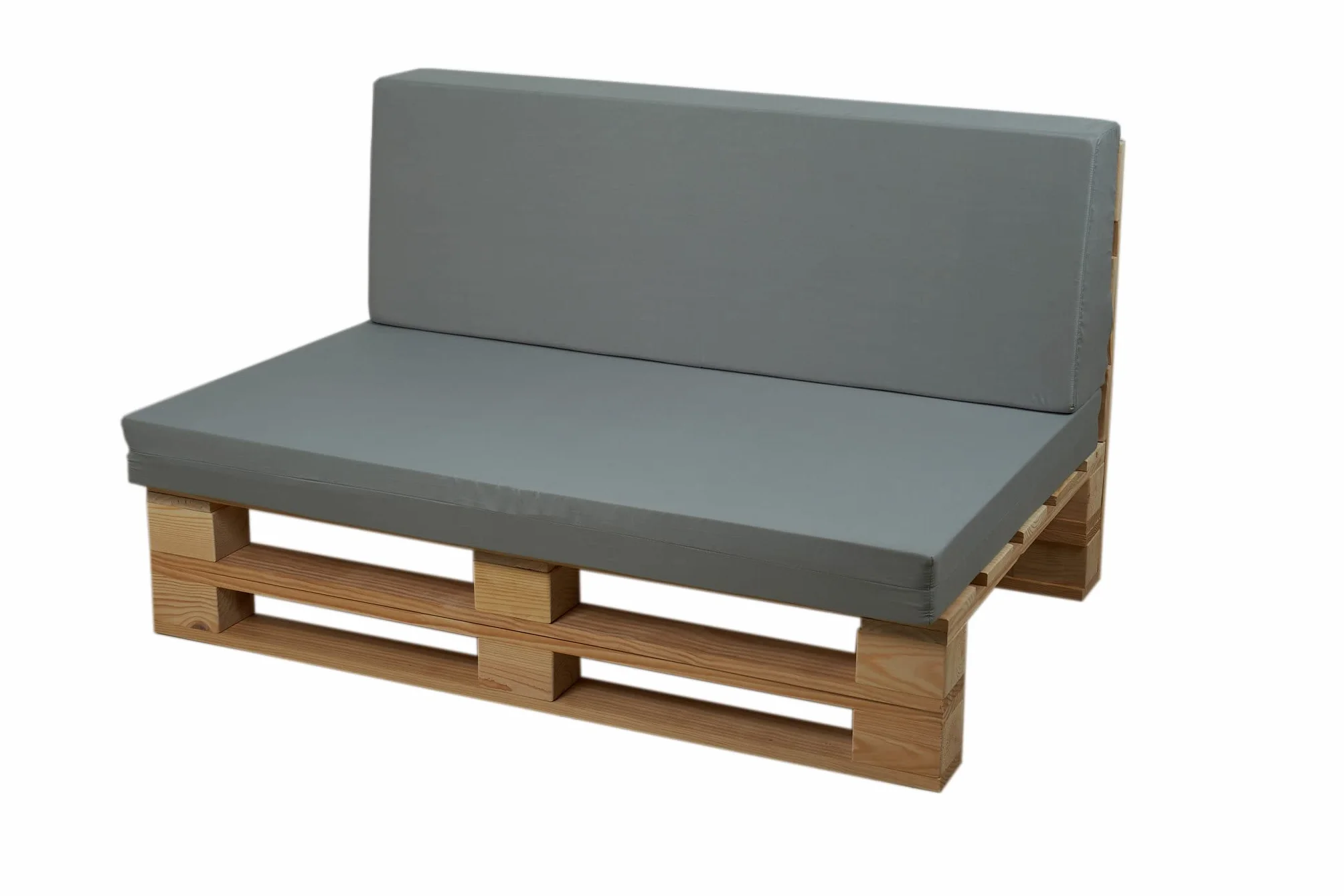 Cuscini in microfibra per divani in pallet (grigio, 100 x 60 cm, seduta + schienale)