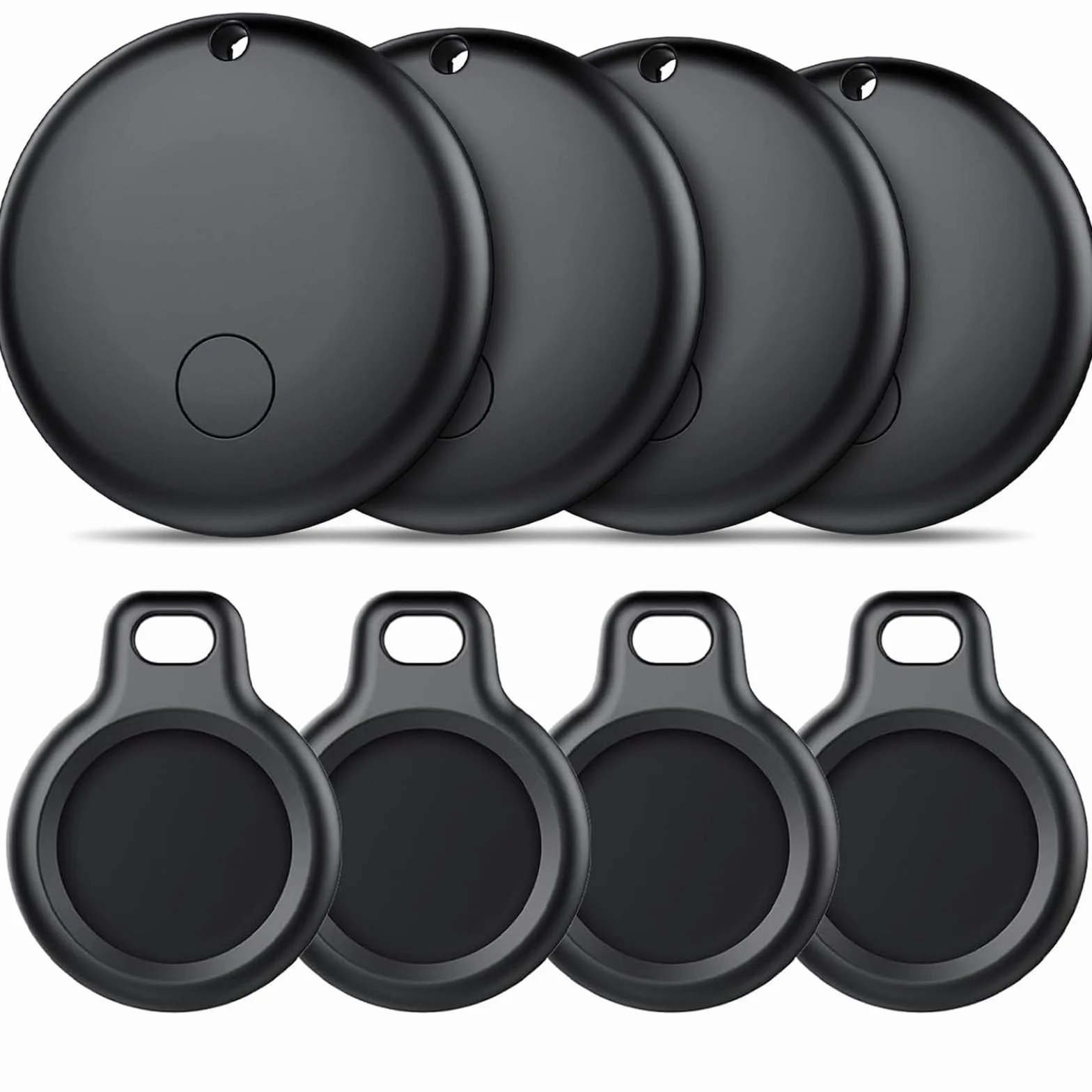 Android Smart Tag Tracker con Google Find Hub IP68 Impermeabile Bluetooth Localizzatore Custodia Protettiva 4 Nero