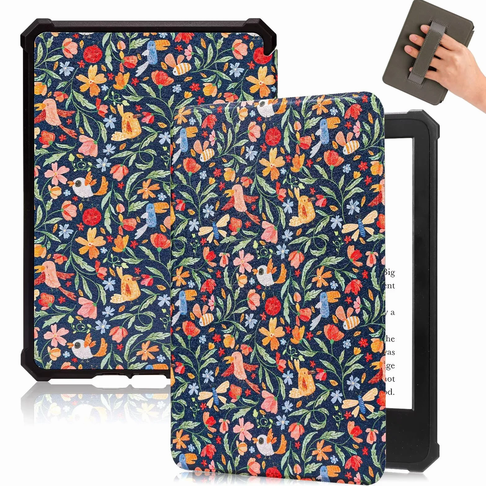 Fancity Custodia per Kindle Paperwhite 6" con Cinghia da Polso e Accensione/Spegnimento Automatico per 1/2/3 (2012-2016)