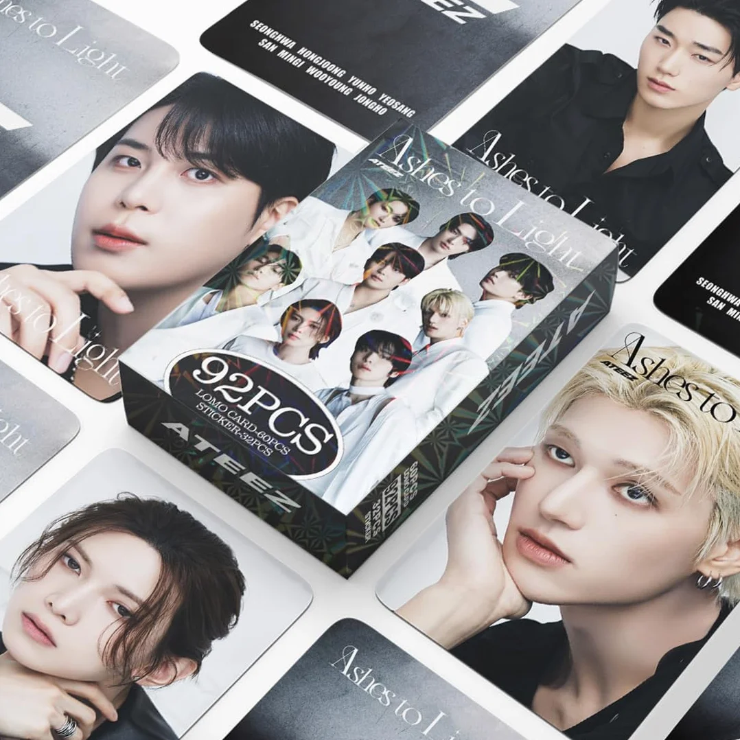 Ateez Photocards 60 pezzi Lomo Carte 32 Adesivi Album Merch per Fan