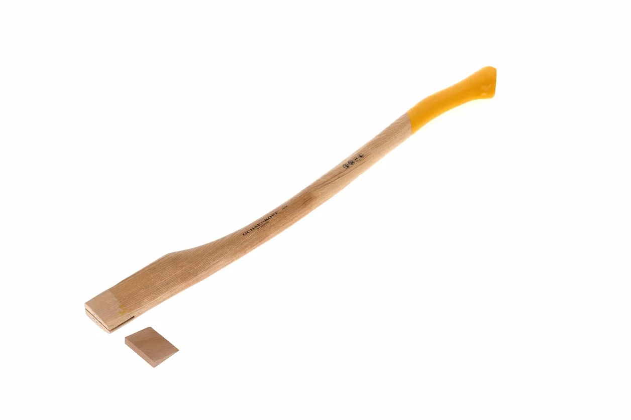OCHSENKOPF Manico di Ricambio per Accetta EURO, Manico in Frassino, 800 mm, 550 g, a Forma di Piede di Porco, Utensile Forestale, OX E-83 E-0800