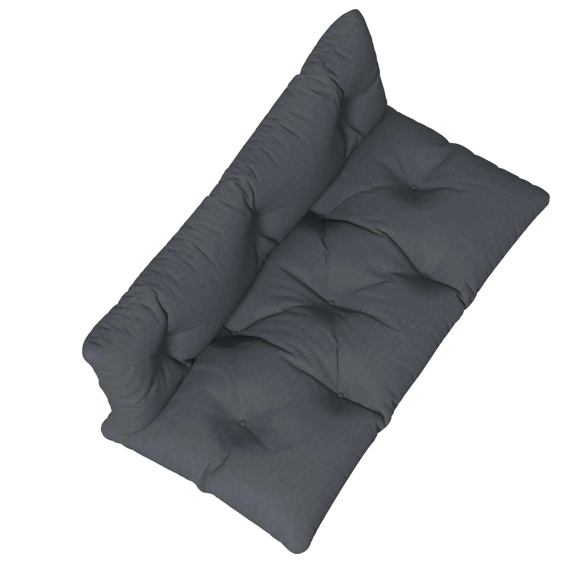 Outsunny Set 2 Pezzi Cuscini per Pallet per Schienale e Seduta con Imbottitura Spessa, Cuscini per Divano in Poliestere, per Interno ed Esterno, 120x60 cm, Grigio Carbone