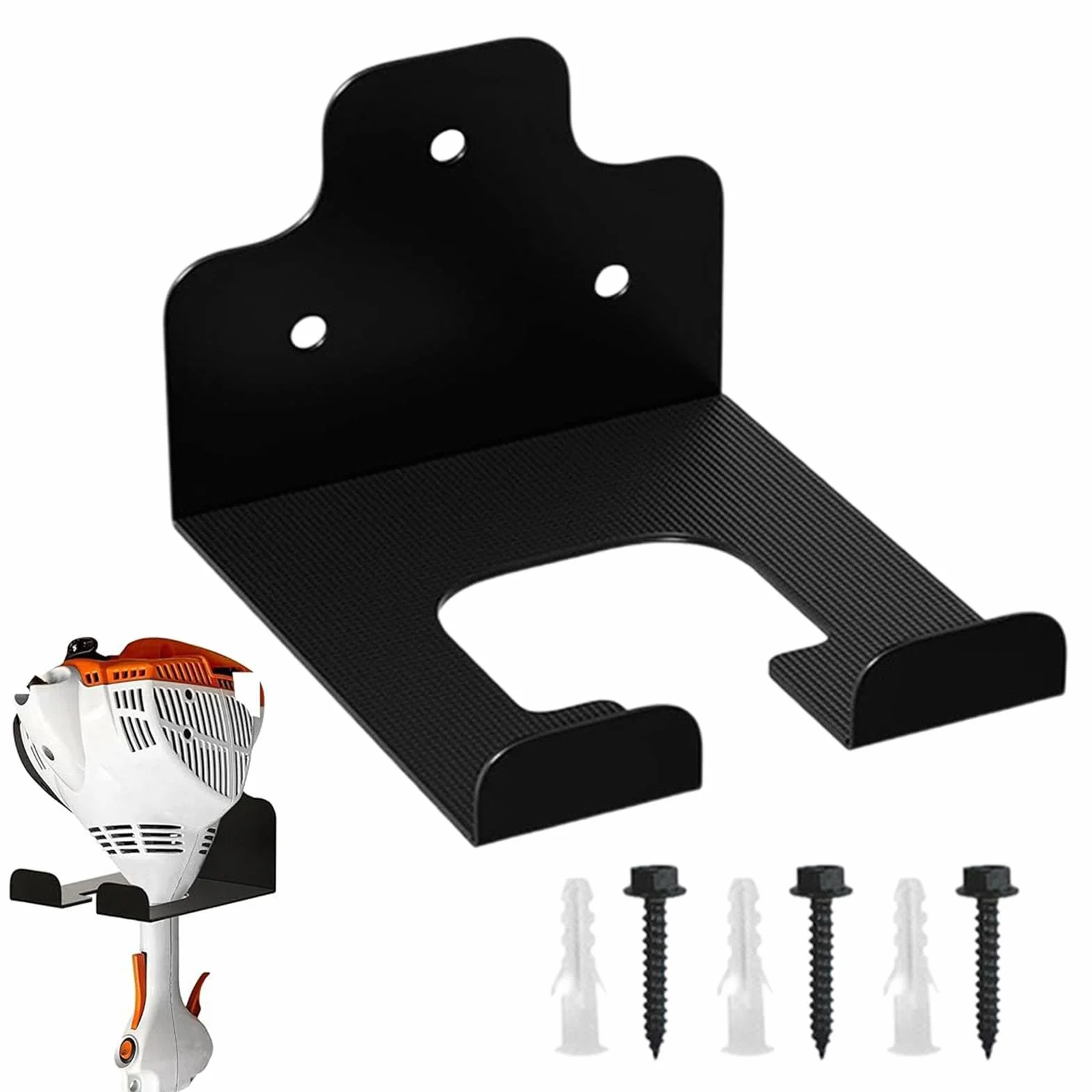 Whackers - Supporto per decespugliatore, in acciaio inox, resistente, impermeabile, multiuso, per garage, organizer per attrezzi da giardino
