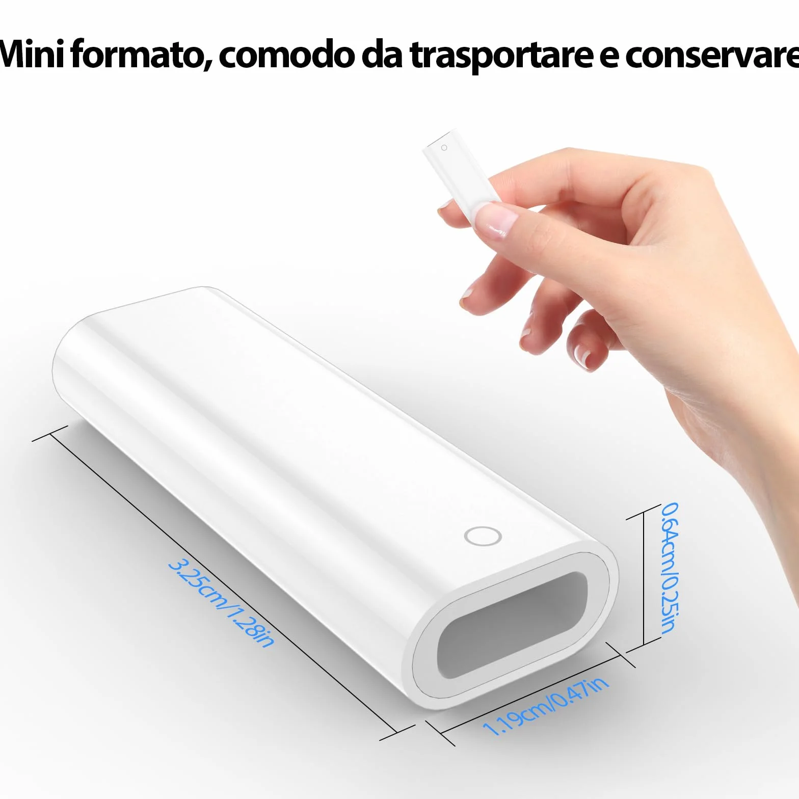 Adattatore USB-C per Apple Pencil 1 Generazione, Supporta Bluetooth per iPad 10 2022 e iPad 11 2025, Caricatore USB C, Bianco