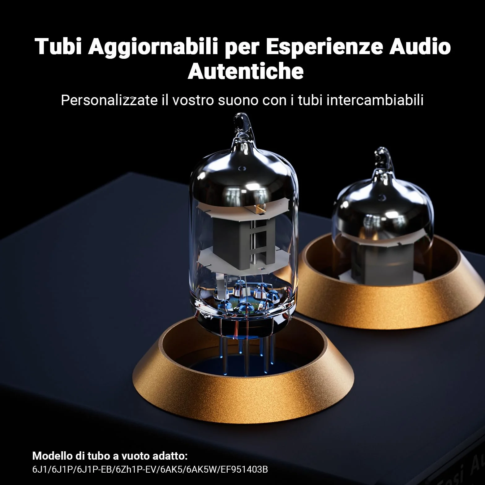 Fosi Audio BOX X2 Preamplificatore Phono MM, Guadagno Commutabile, Valvolare Tubo Sostituibile, Hifi RCA/AUX 3,5 mm
