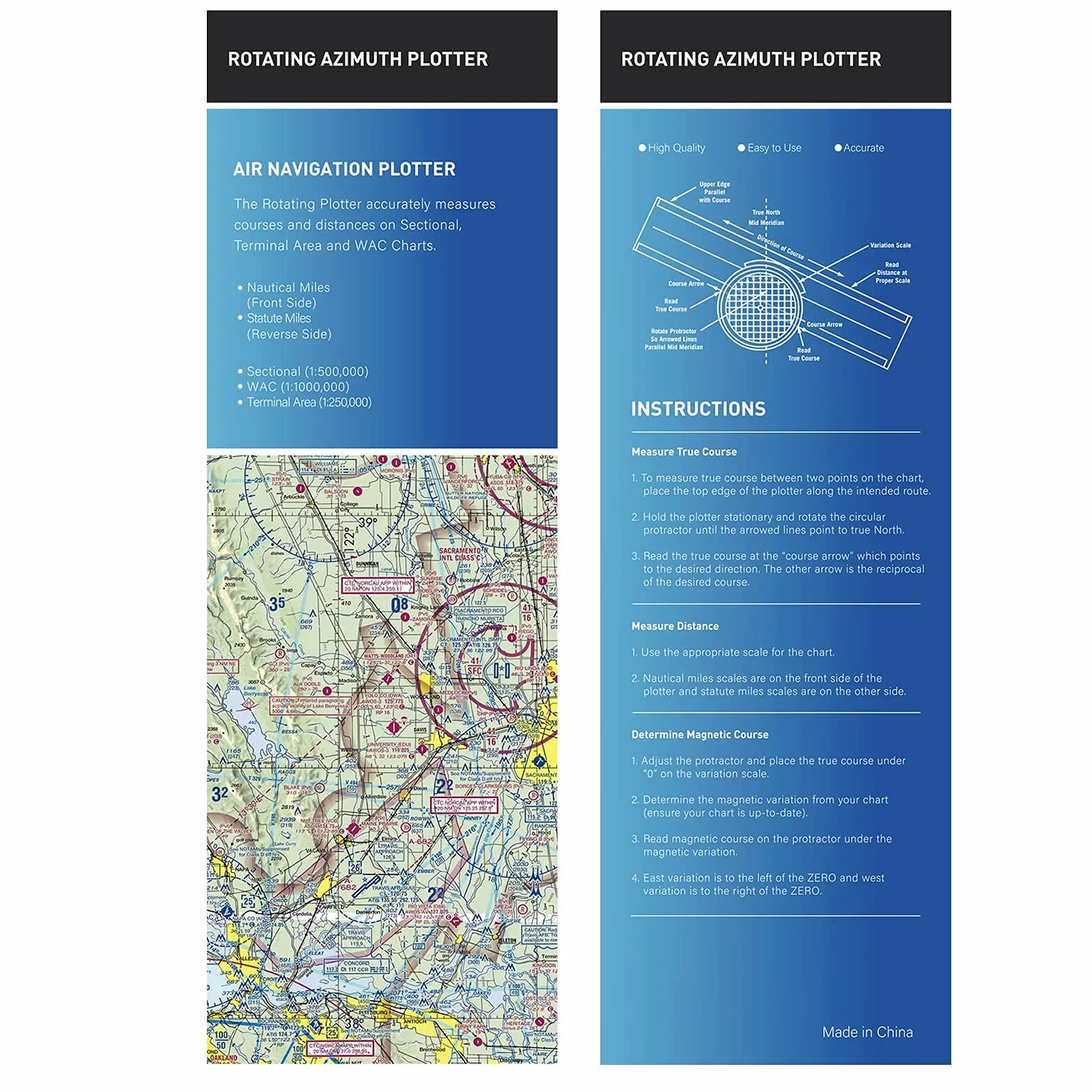 Plotter aeronautico Medarchitect 34 cm 8 funzioni azimut rotante grafici WAC navigazione aerea pilota