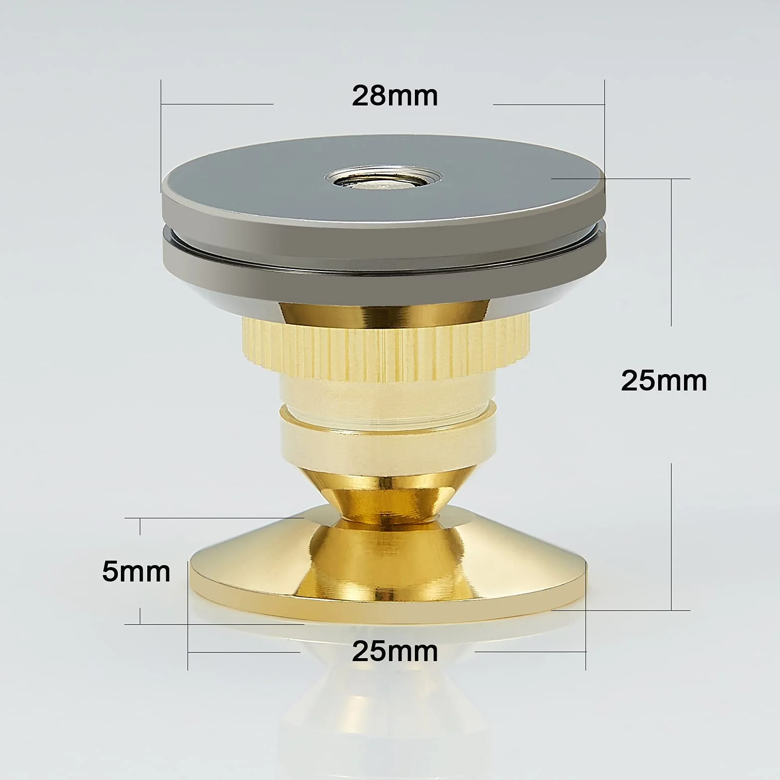 Picchi per Altoparlanti 8pz, Set di Punte per Speaker, Piedistallo Isolamento a Punta Regolabili, Oro