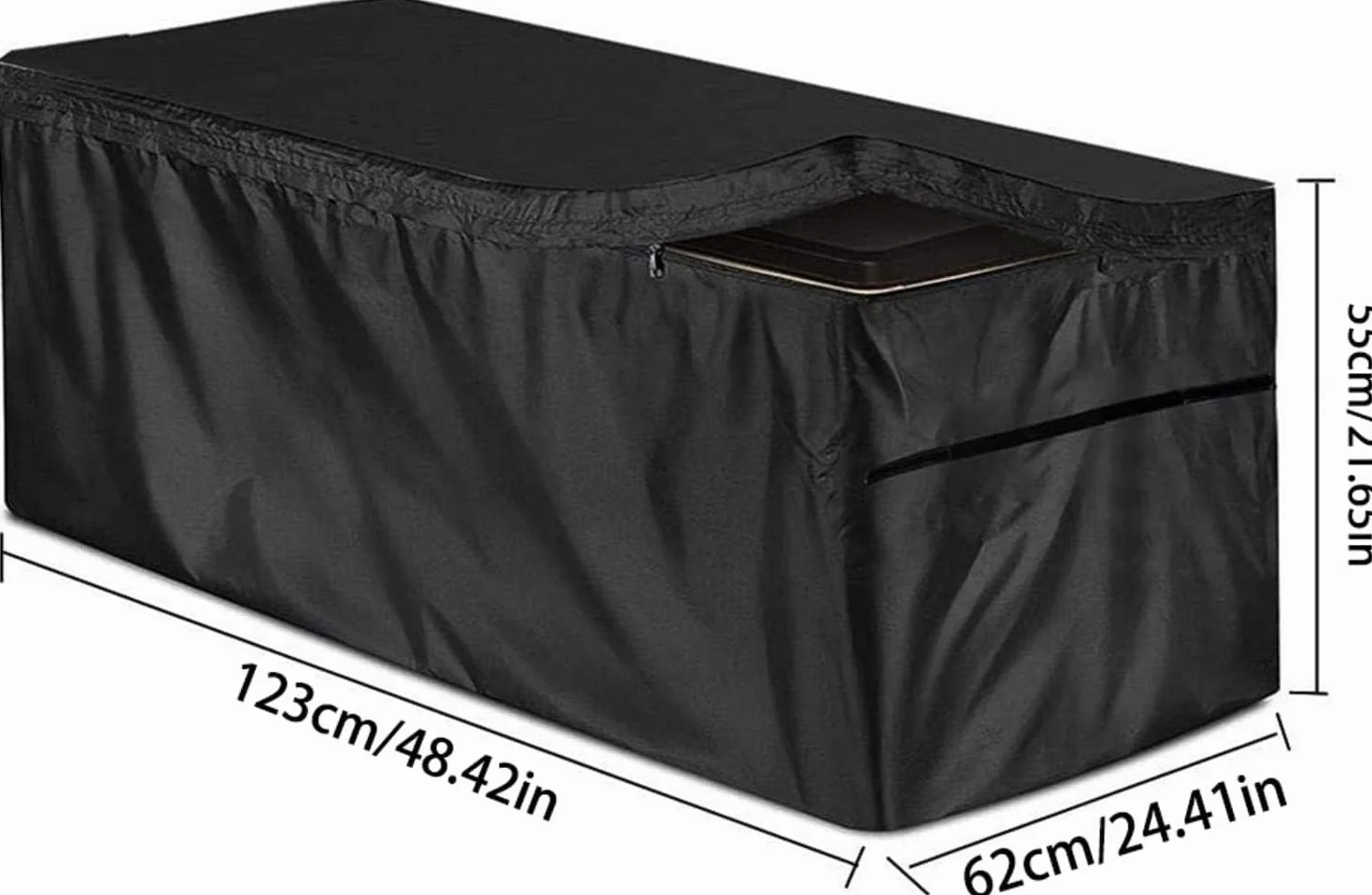 Cassapanca multiuso per cuscini da giardino impermeabile UV 123 x 62 x 55 cm