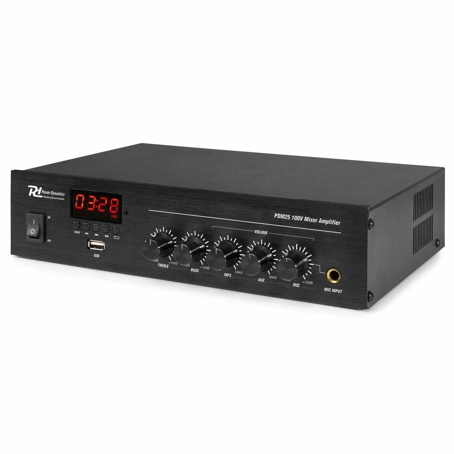AMPLIFICATORE 100V IBRIDO 4-16 OHM BLUETOOTH RADIO USB FILODIFFUSIONE