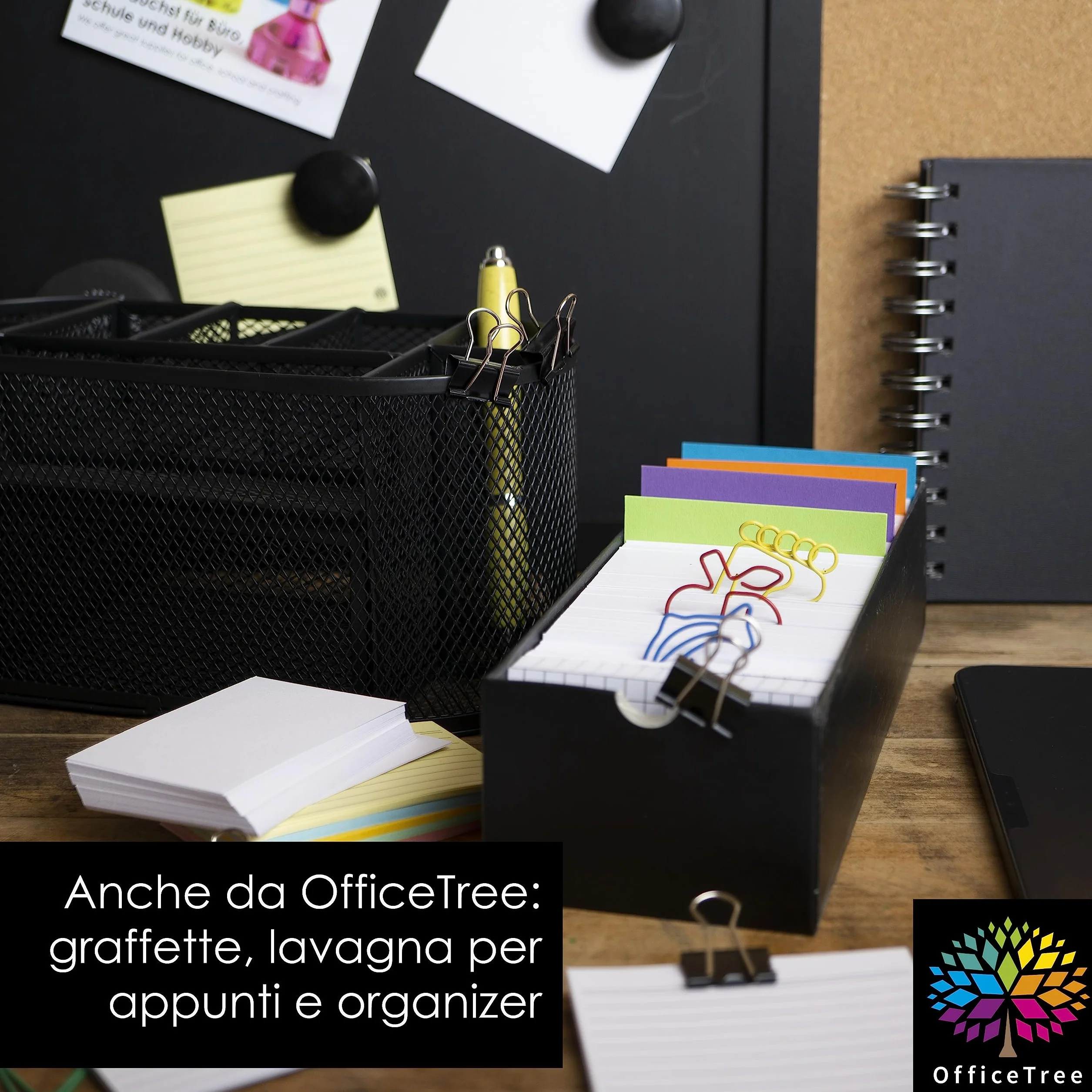 OfficeTree 1000 cartoncini A8 righe quadri colorati per vocabolario formule appunti