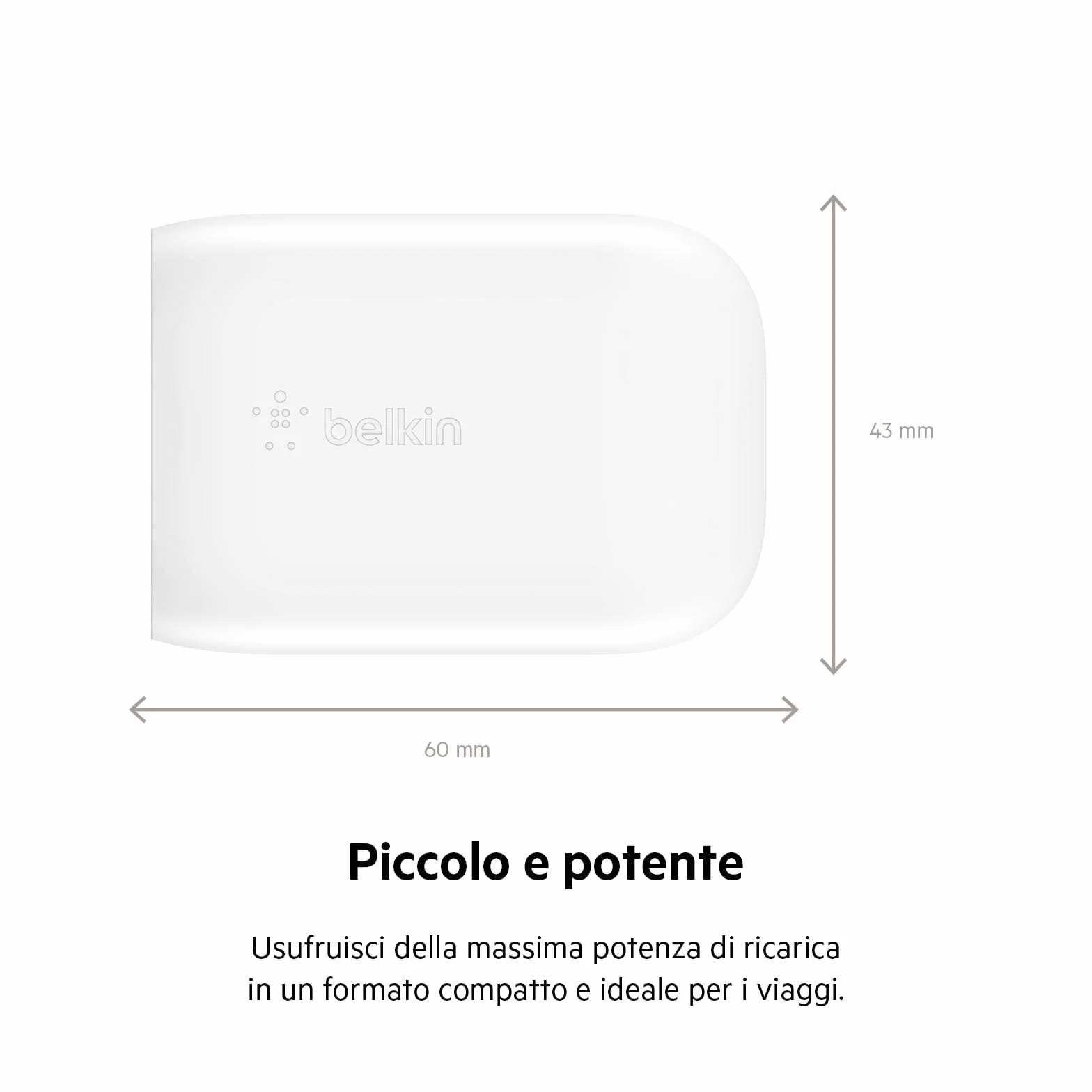 Belkin Caricabatteria da parete USB-C 30W PPS PD 3.0 per iPhone 16 15 14 Galaxy S24 S23 iPad AirPods MacBook Air