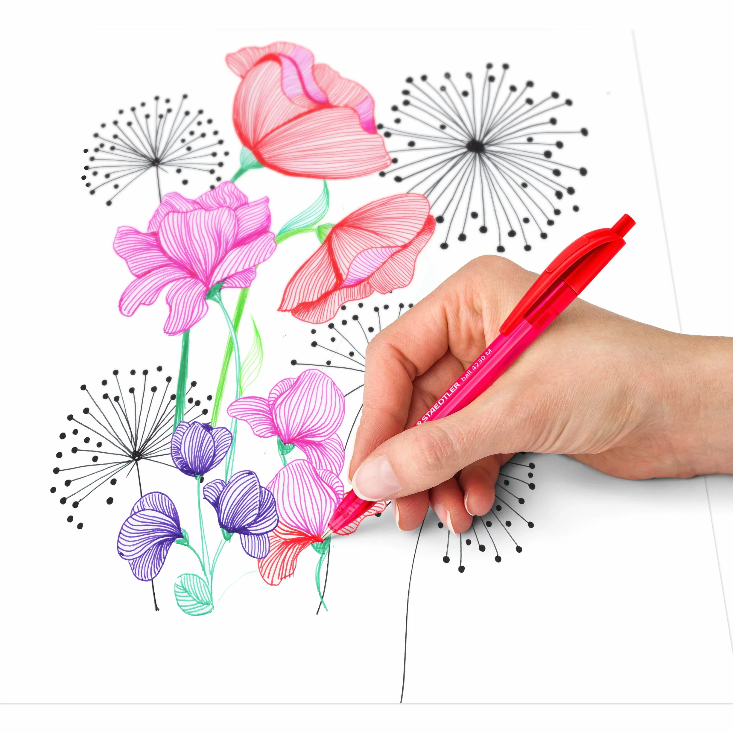 STAEDTLER 4230 MC8 Penna a sfera retrattile confezione da 8 colori assortiti
