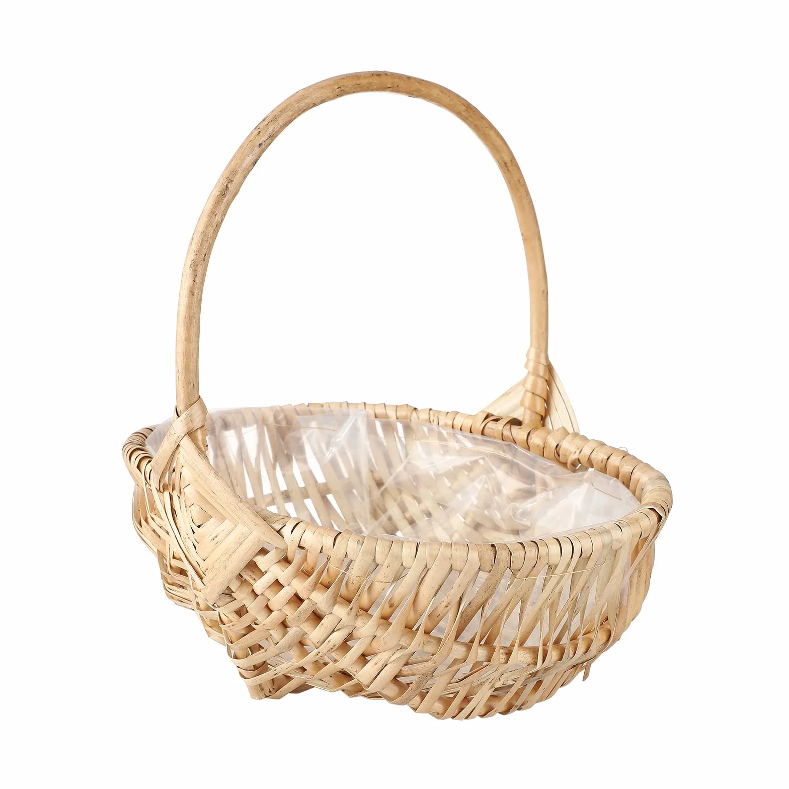 Cesto di Vimini con Manico, Cesto di Raccolta Intrecciato a Mano, Cesto da Picnic Cesto di Pane Intrecciato, Cesto di Fiori di Vimini per la Conservazione, Picnic(A)