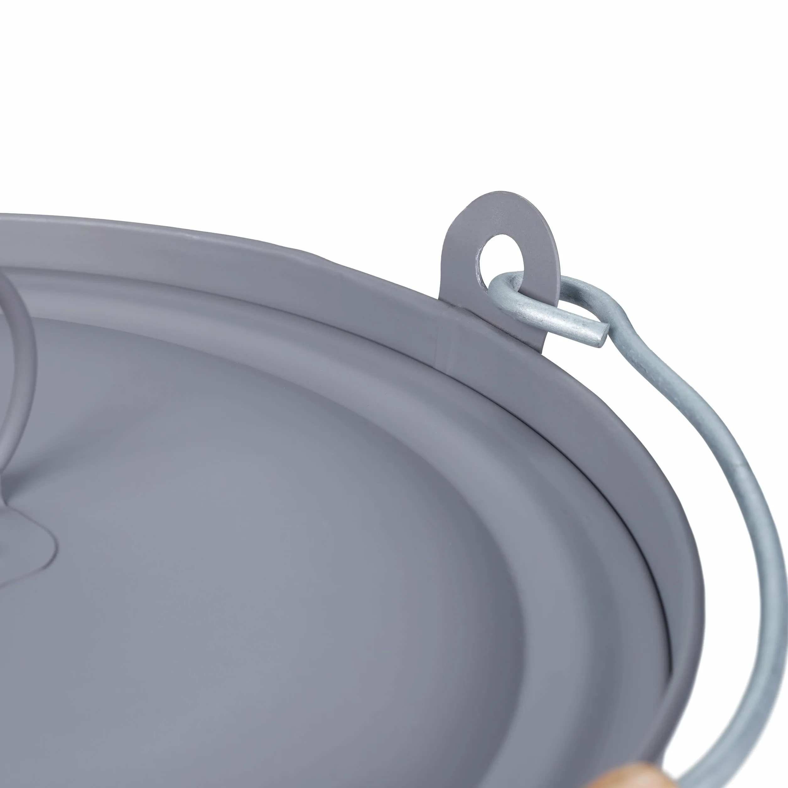 Relaxdays Secchio Raccoglicenere 12 L con Coperchio e Impugnatura Grigio