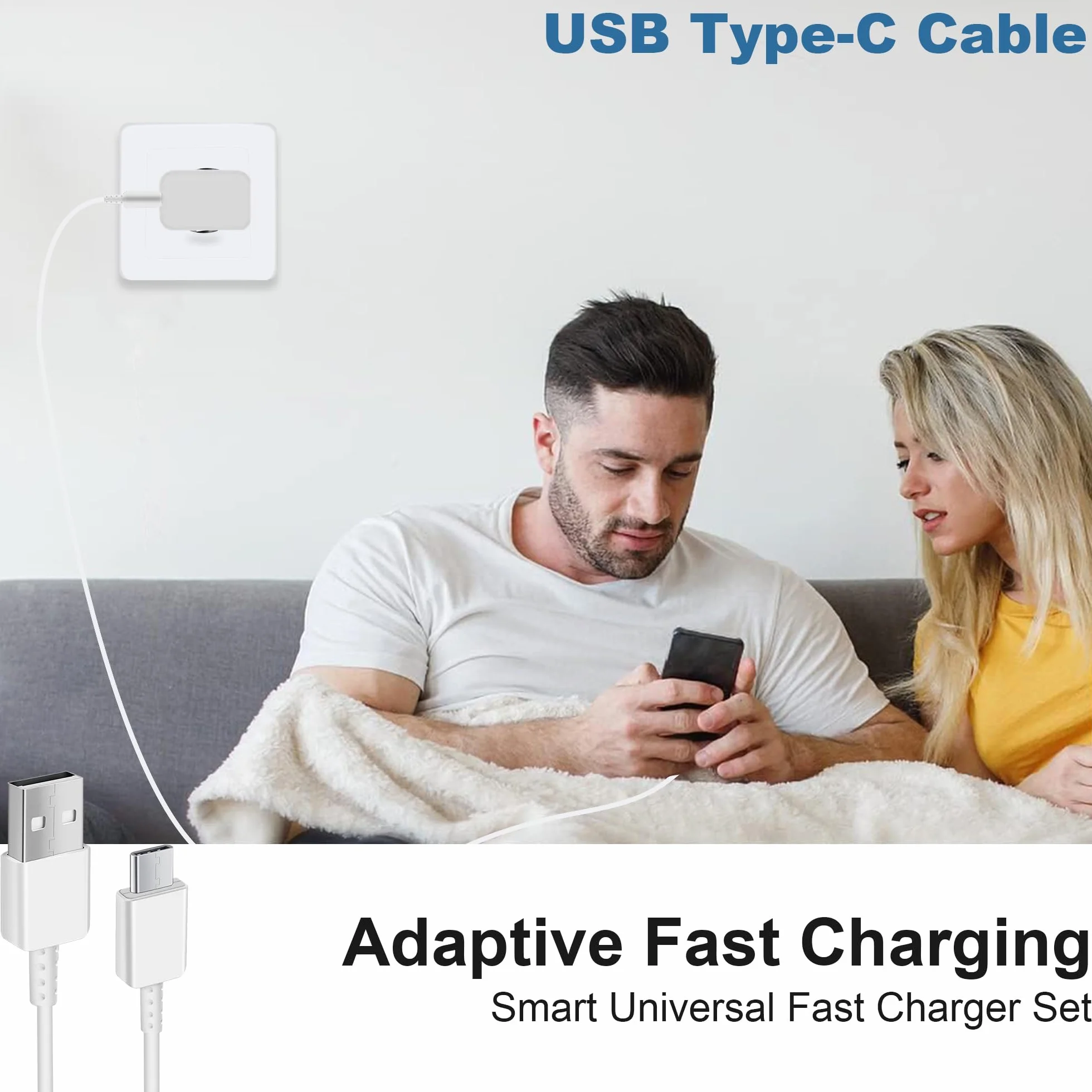Caricabatterie Samsung USB C Originale Ricarica Rapida 1,5 M Compatibile Galaxy S23/S22/S21/S20 FE/Note9/S10/S10e/S9/S8/A56/A55/A54/A53/A25/A16/A15/A14/A05s
