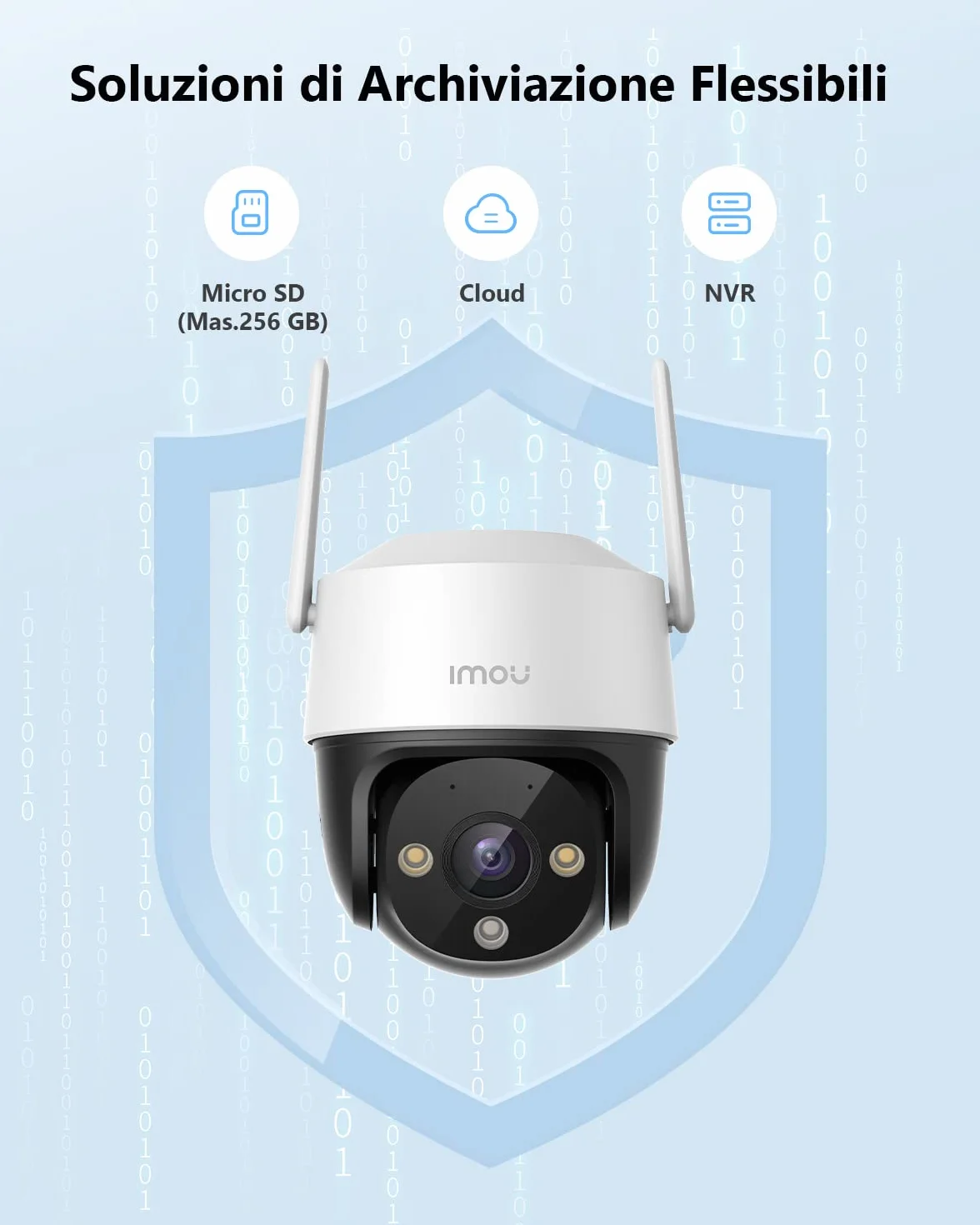 Imou 2K Telecamera Wi-Fi Esterno 3MP 360° Visione Notturna a Colori IP66 2,4Ghz