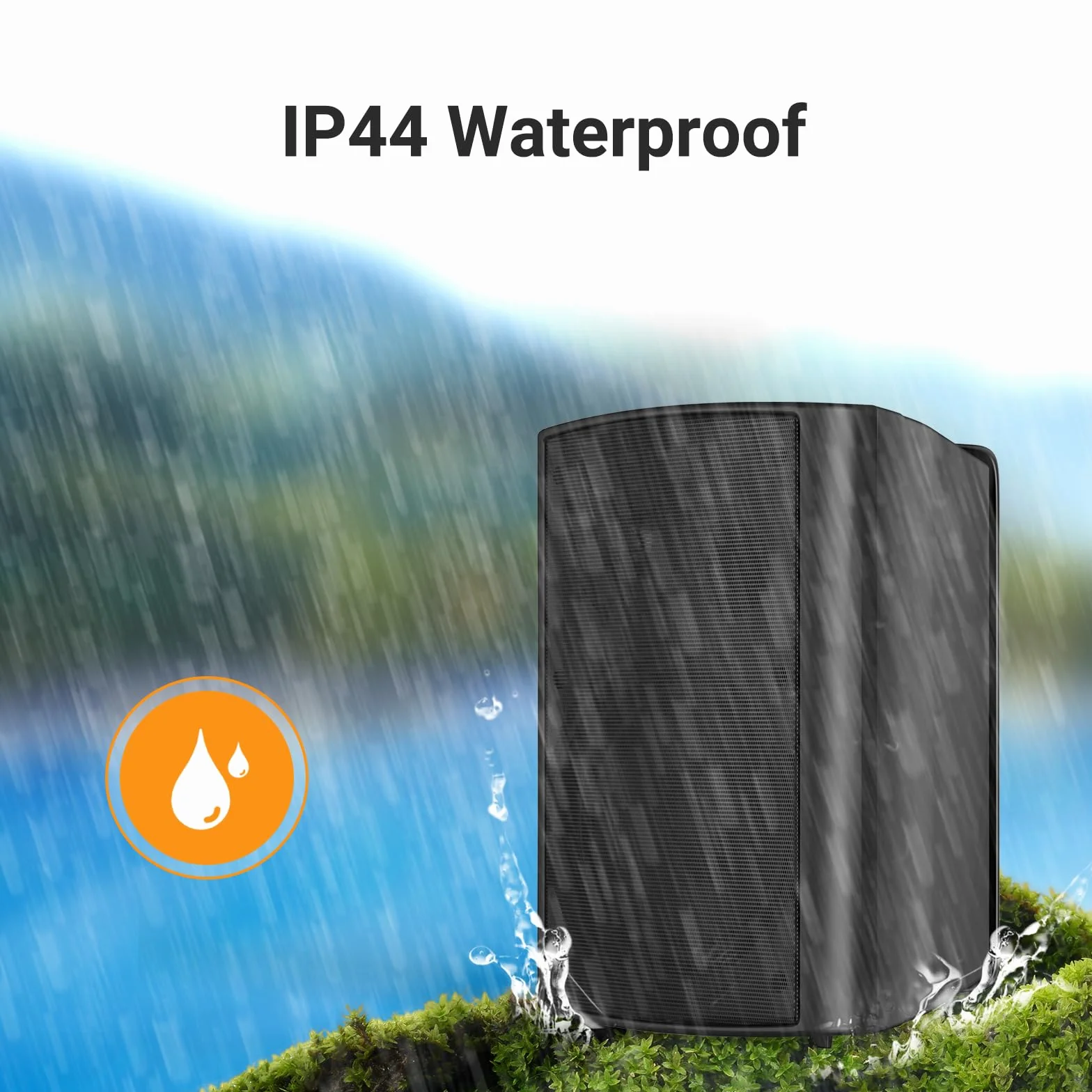 STUDIOFINIX 6.5 Cali Altoparlanti da Parete 2 Vie Passivi Outdoor 400W ABS Nero