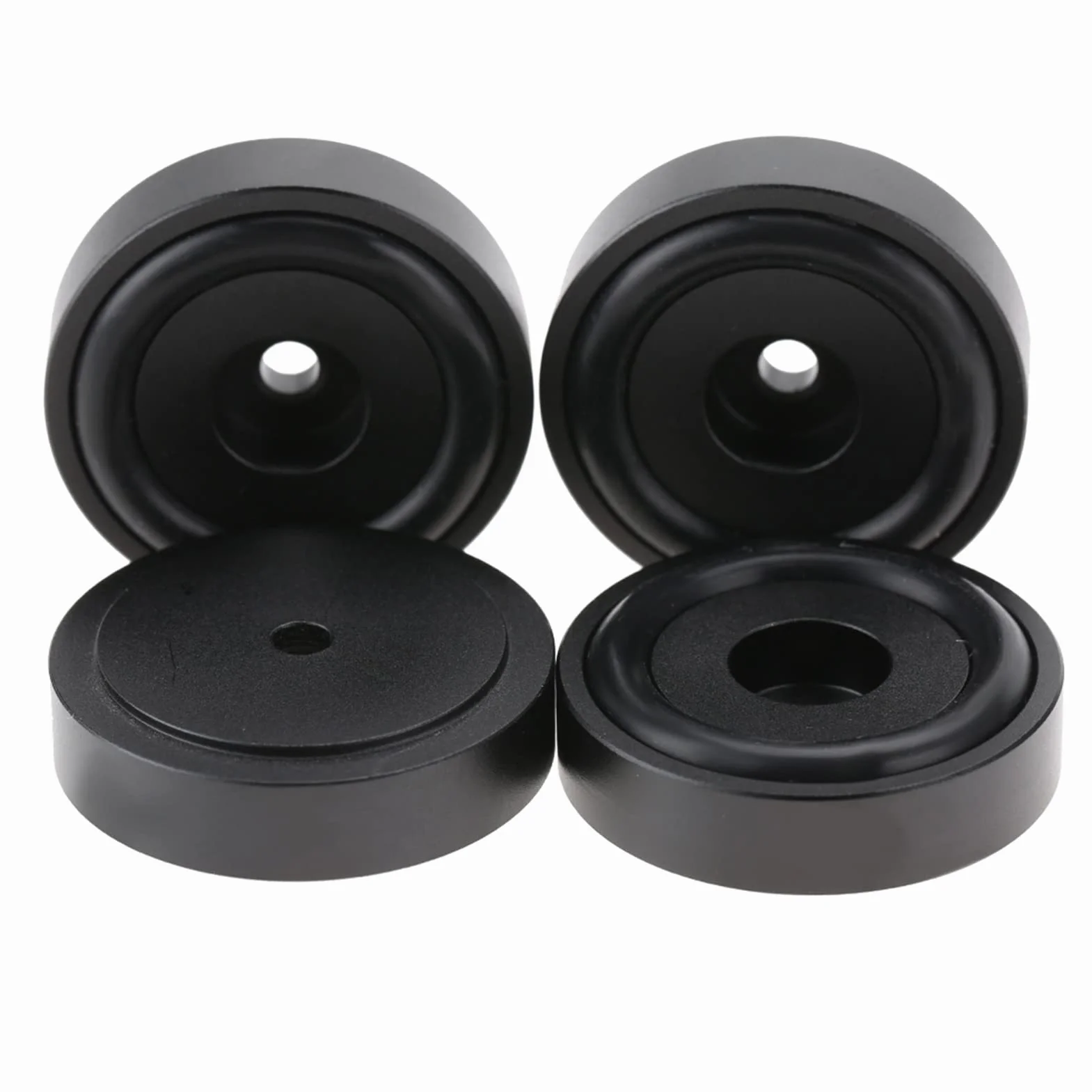 Amplificatore Piedini in Alluminio Anodizzato 4Pcs 40x10mm Nero