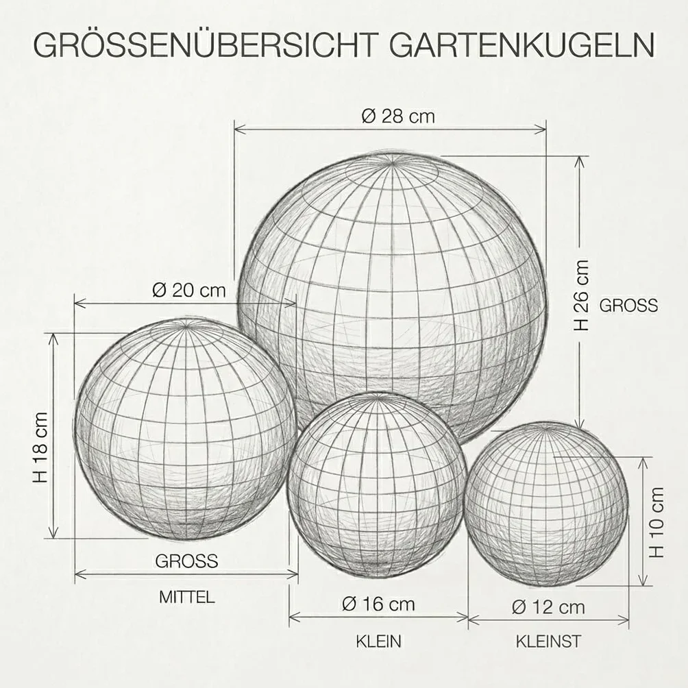 Palline decorative da giardino in ceramica, assolutamente resistenti al gelo e alle intemperie (antracite, set da 4)