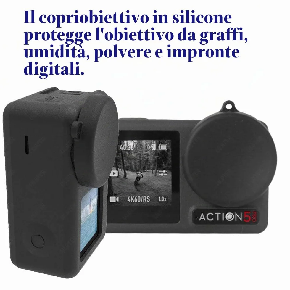 ULBTER Pellicola protettiva per DJI Osmo Action 5 Pro, vetro temperato 0,3 mm, durezza 9H, 2+6 pezzi